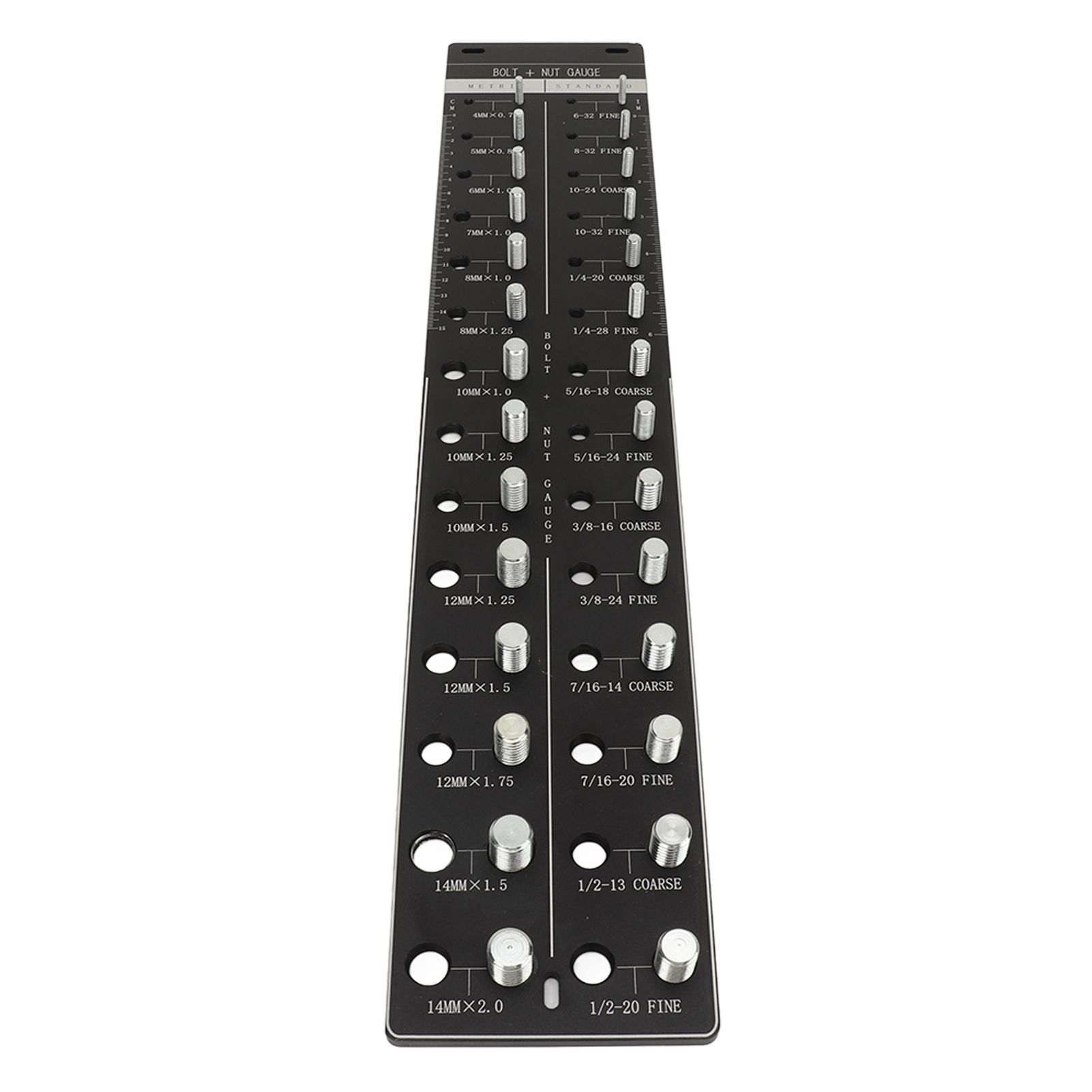 Nut and Bolt Thread Checker 28 Size Inch and Centimeter Carbon Steel Aluminium view 2