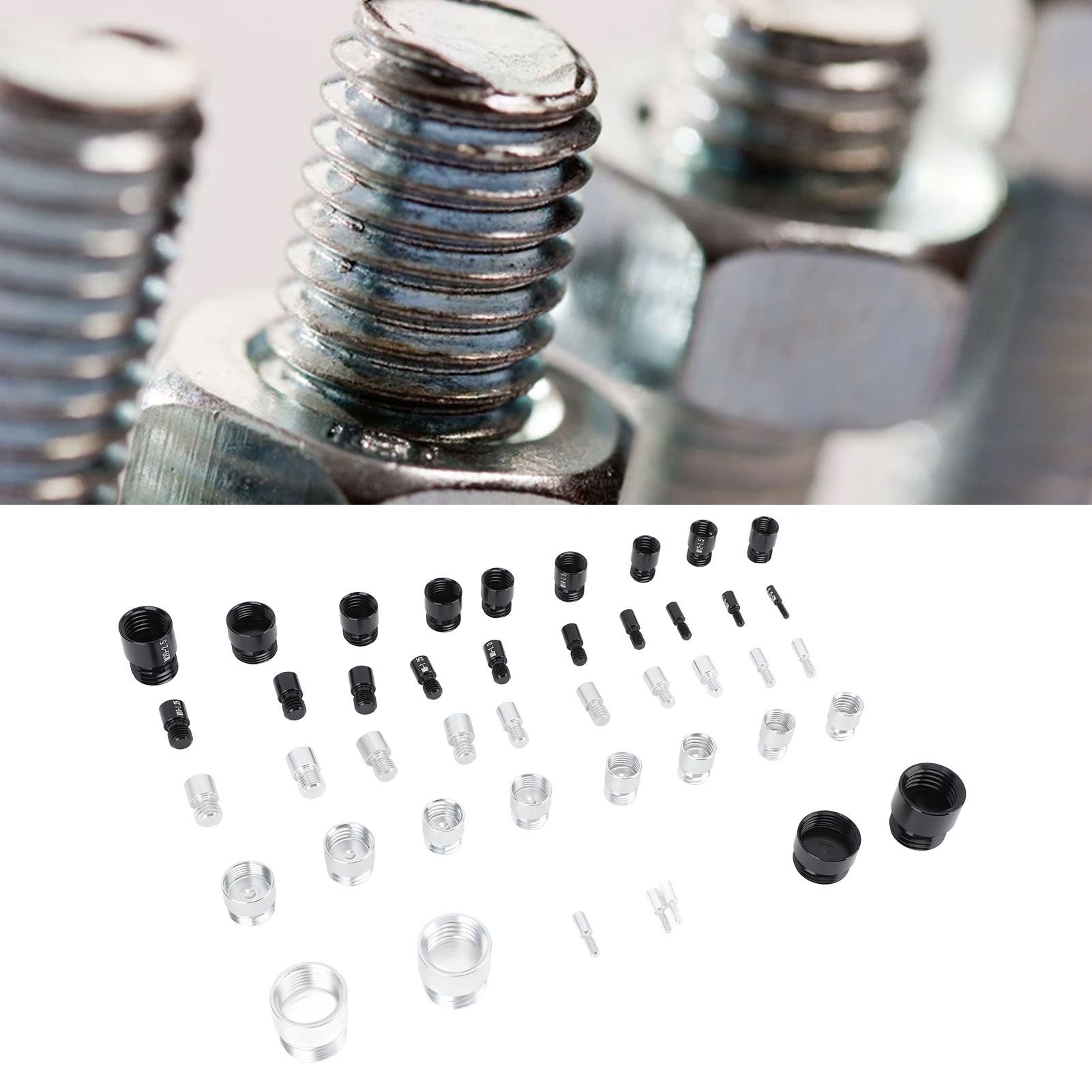44PCS Nut and Bolt Thread Checker Aluminum High Accuracy Bolt Nut Identifier view 12