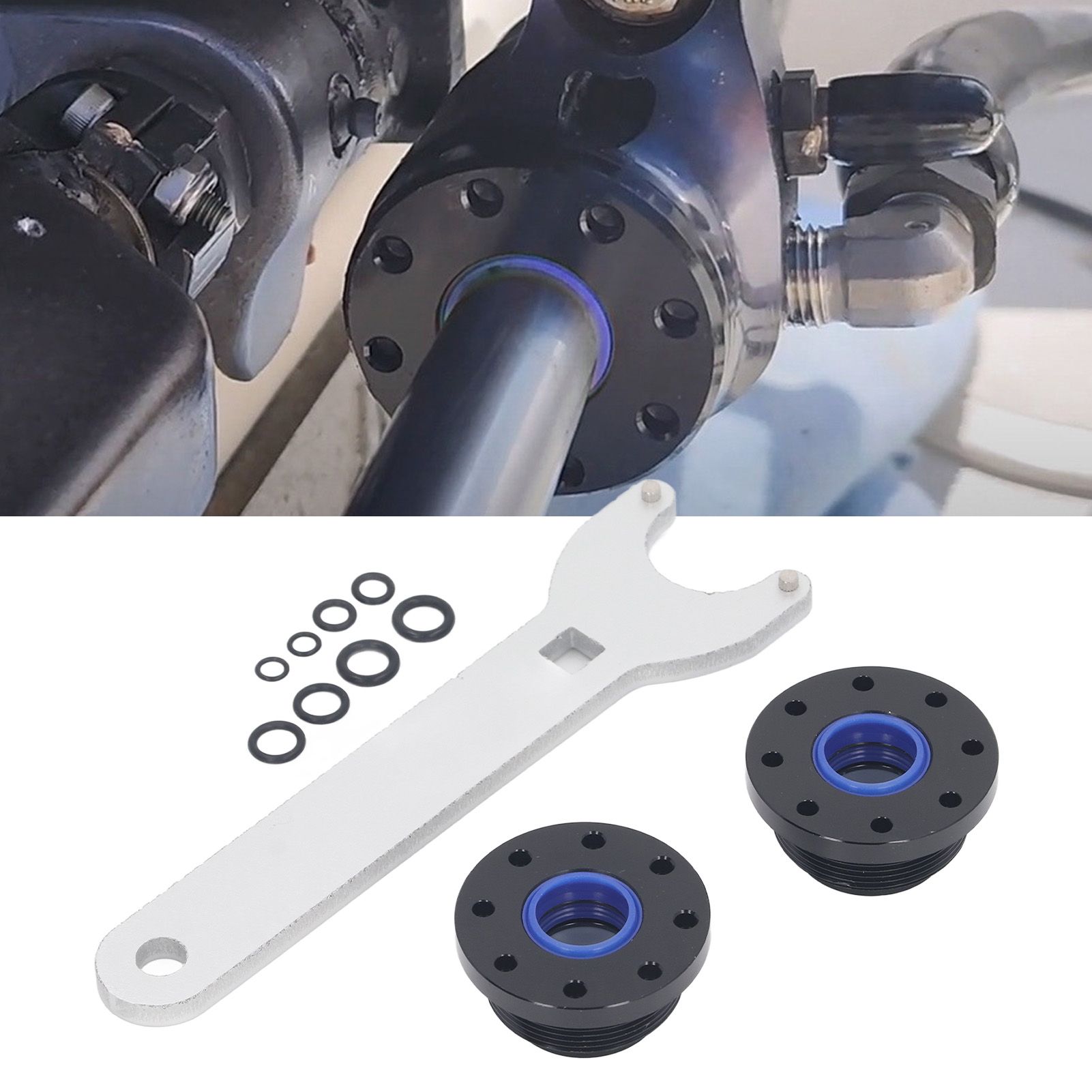 Front Mount Hydraulic Steering Cylinder Seal Kit with Pin Wrench Hydraulic view 11