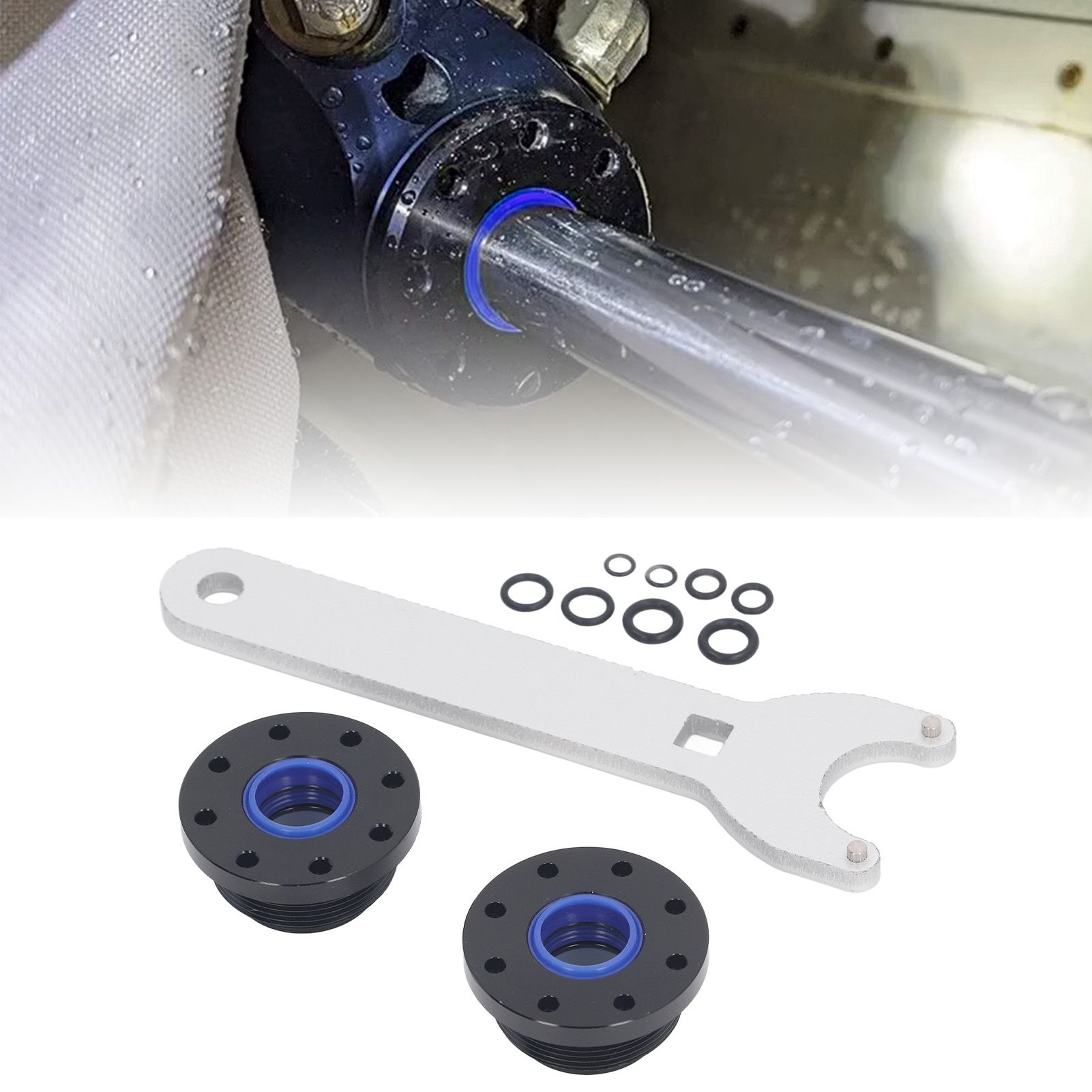 Front Mount Hydraulic Steering Cylinder Seal Kit with Pin Wrench Hydraulic view 12