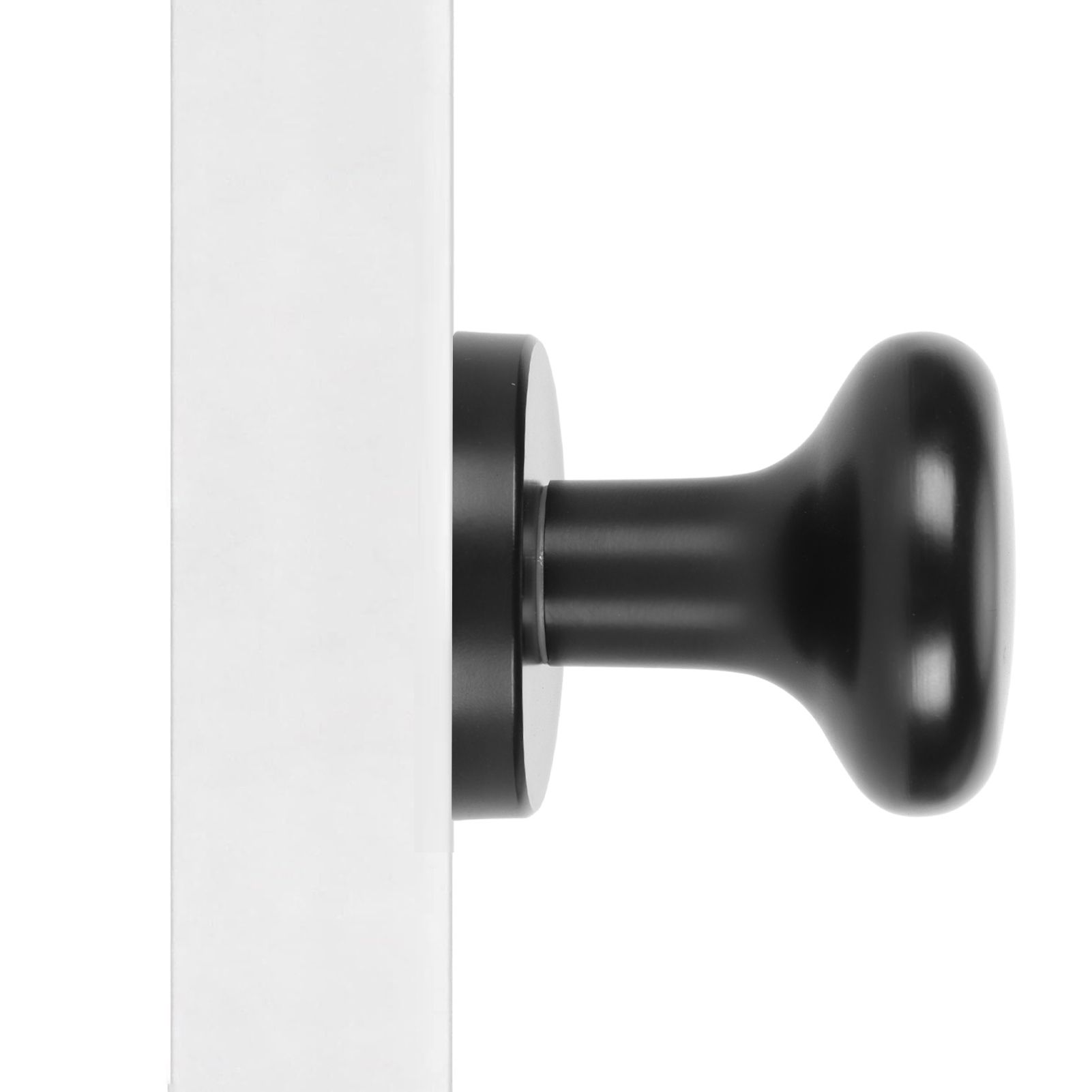 Door Knob Black Round Handle Keyless Locking Zinc Alloy Privacy Function Easy view 12