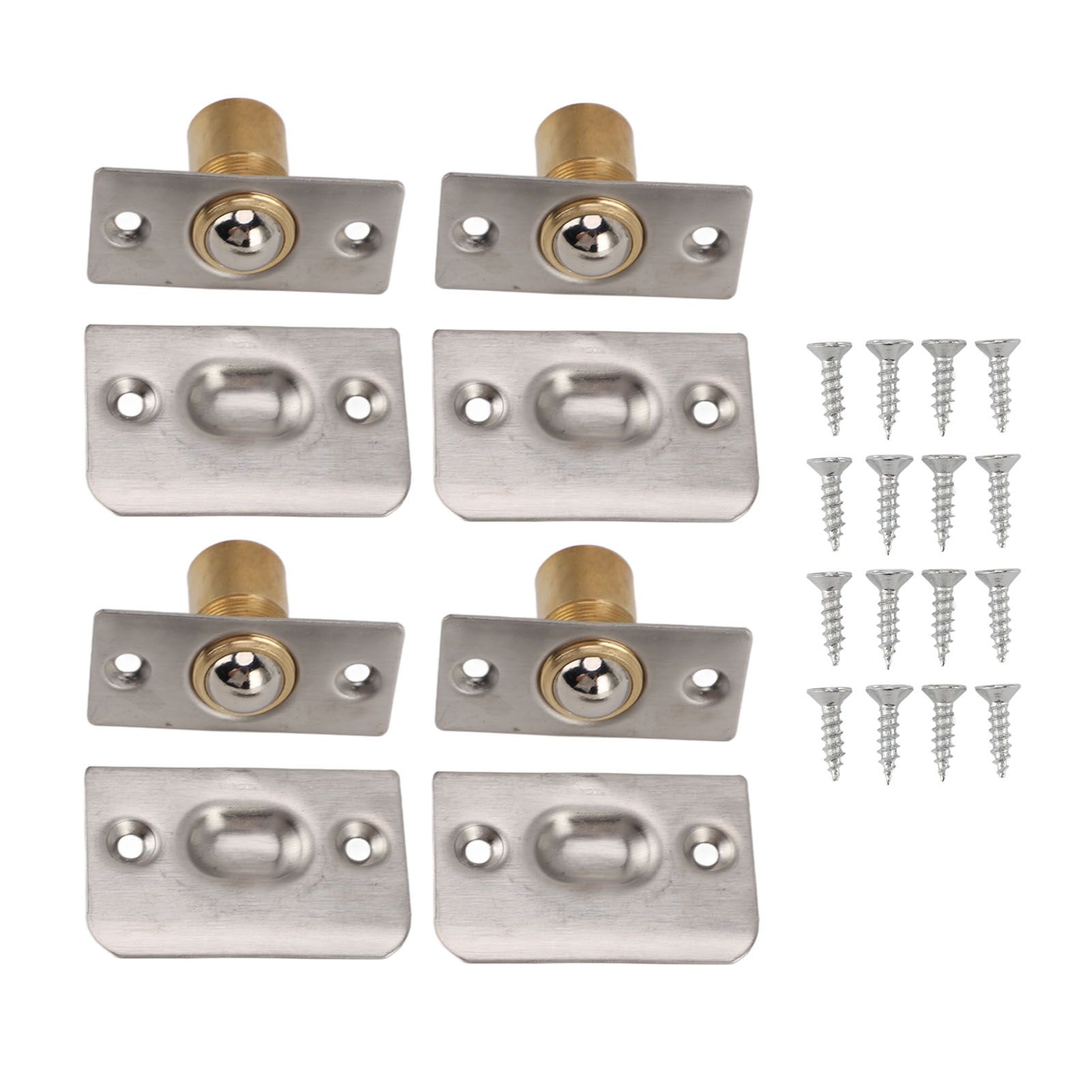 4pcs Door Ball Catch Solid Brass Adjustable Spring Closet Ball Latch for