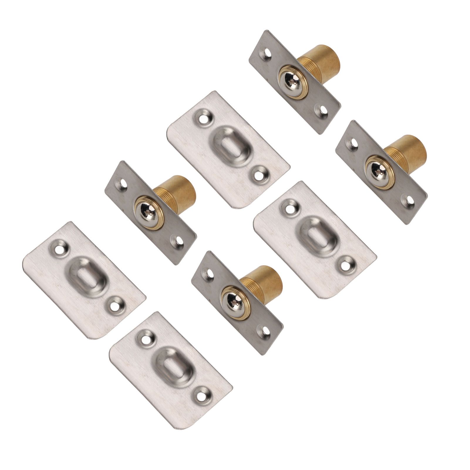 4pcs Door Ball Catch Solid Brass Adjustable Spring Closet Ball Latch for view 3