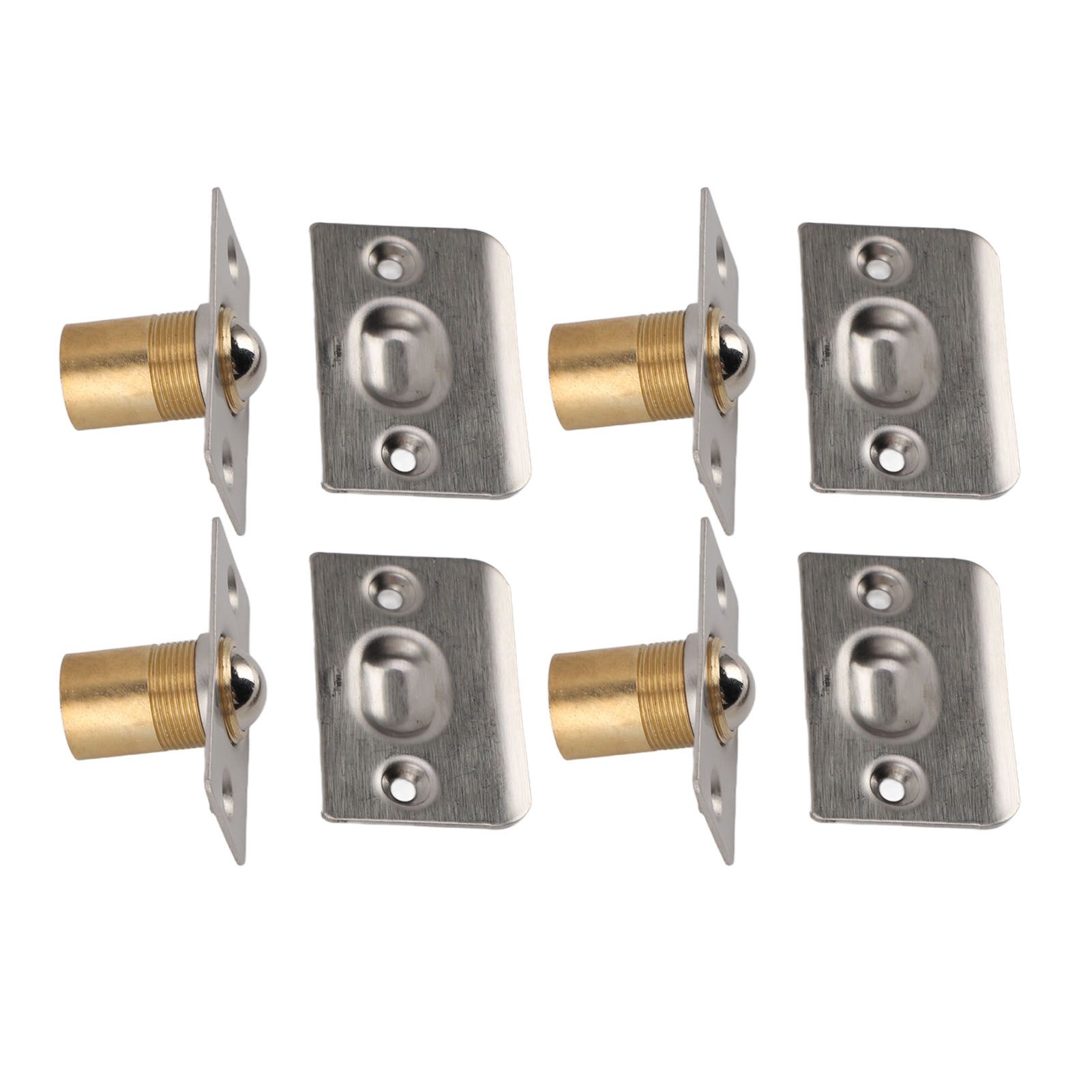4pcs Door Ball Catch Solid Brass Adjustable Spring Closet Ball Latch for view 4