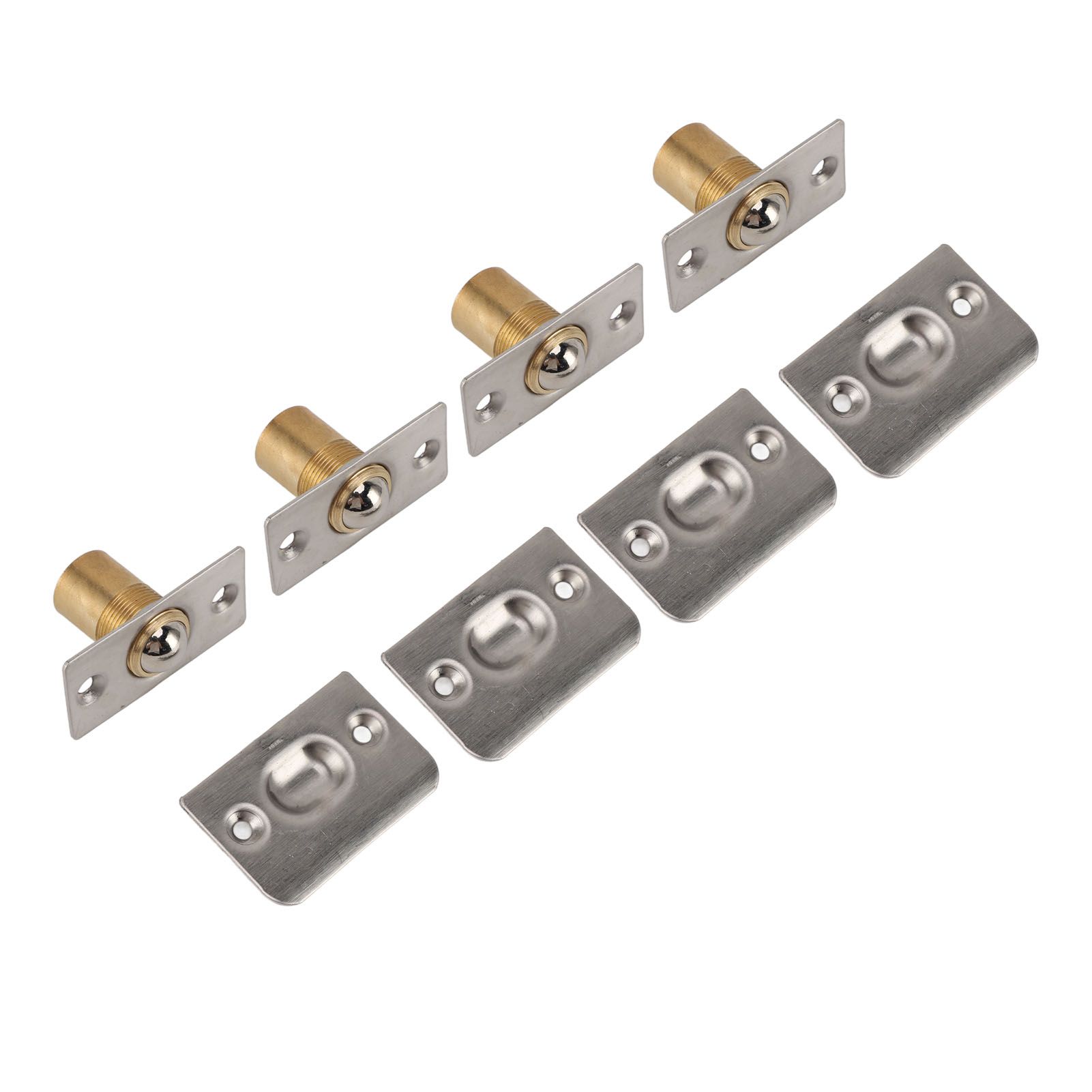 4pcs Door Ball Catch Solid Brass Adjustable Spring Closet Ball Latch for view 5