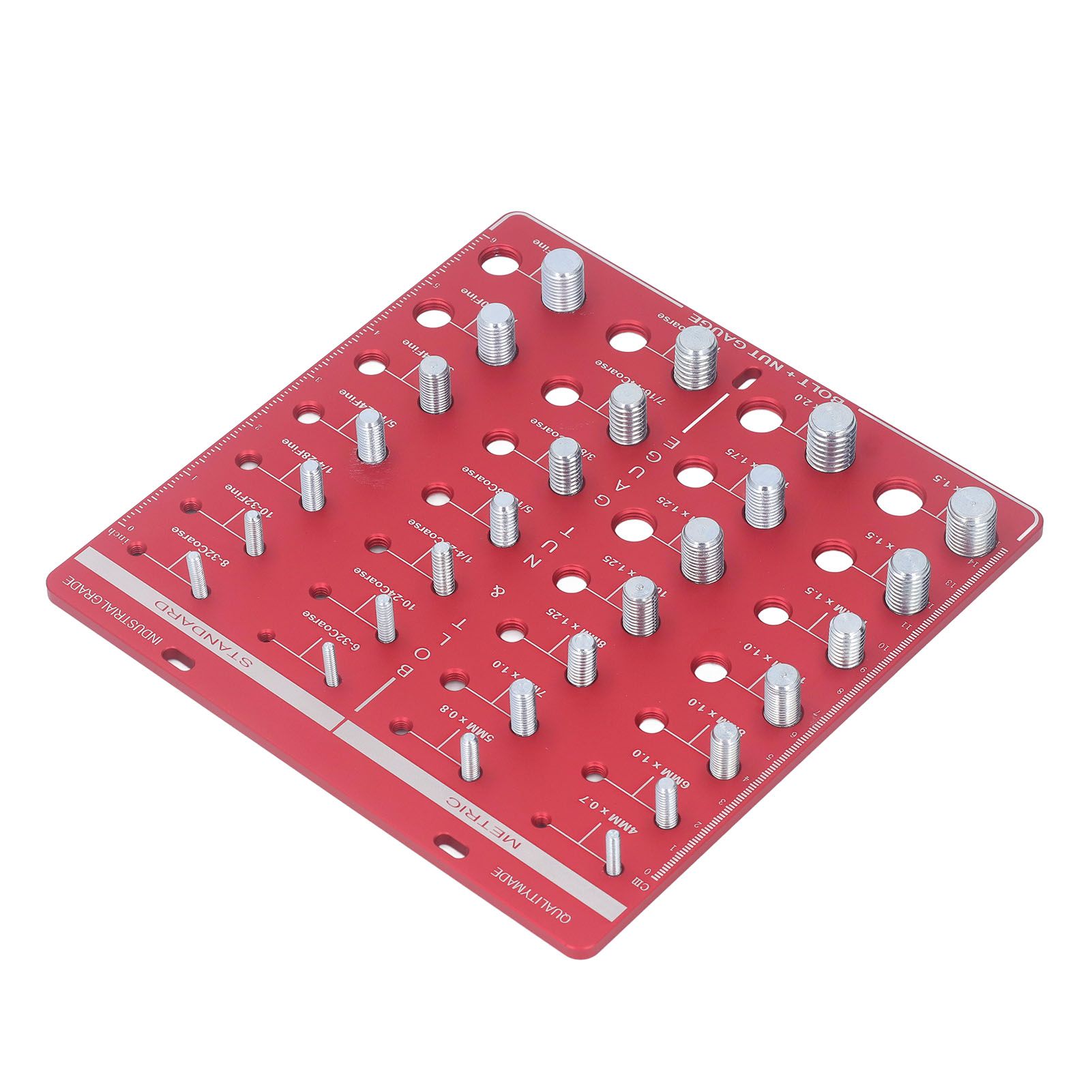 Nut and Bolt Thread Checker 7.9x7.9in Identifier Gauge Aluminium Alloy Easy view 4