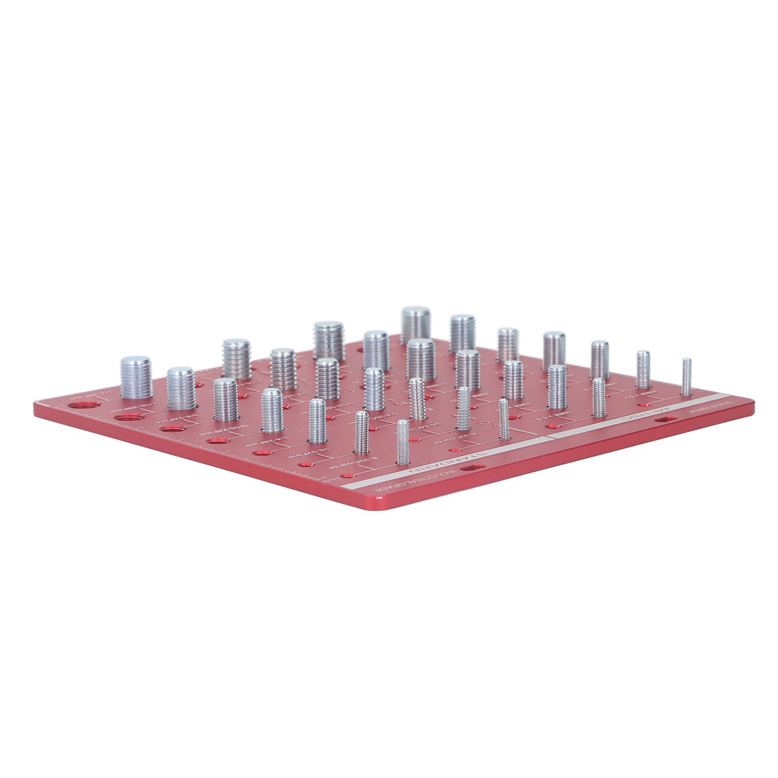 Nut and Bolt Thread Checker 7.9x7.9in Identifier Gauge Aluminium Alloy Easy view 15