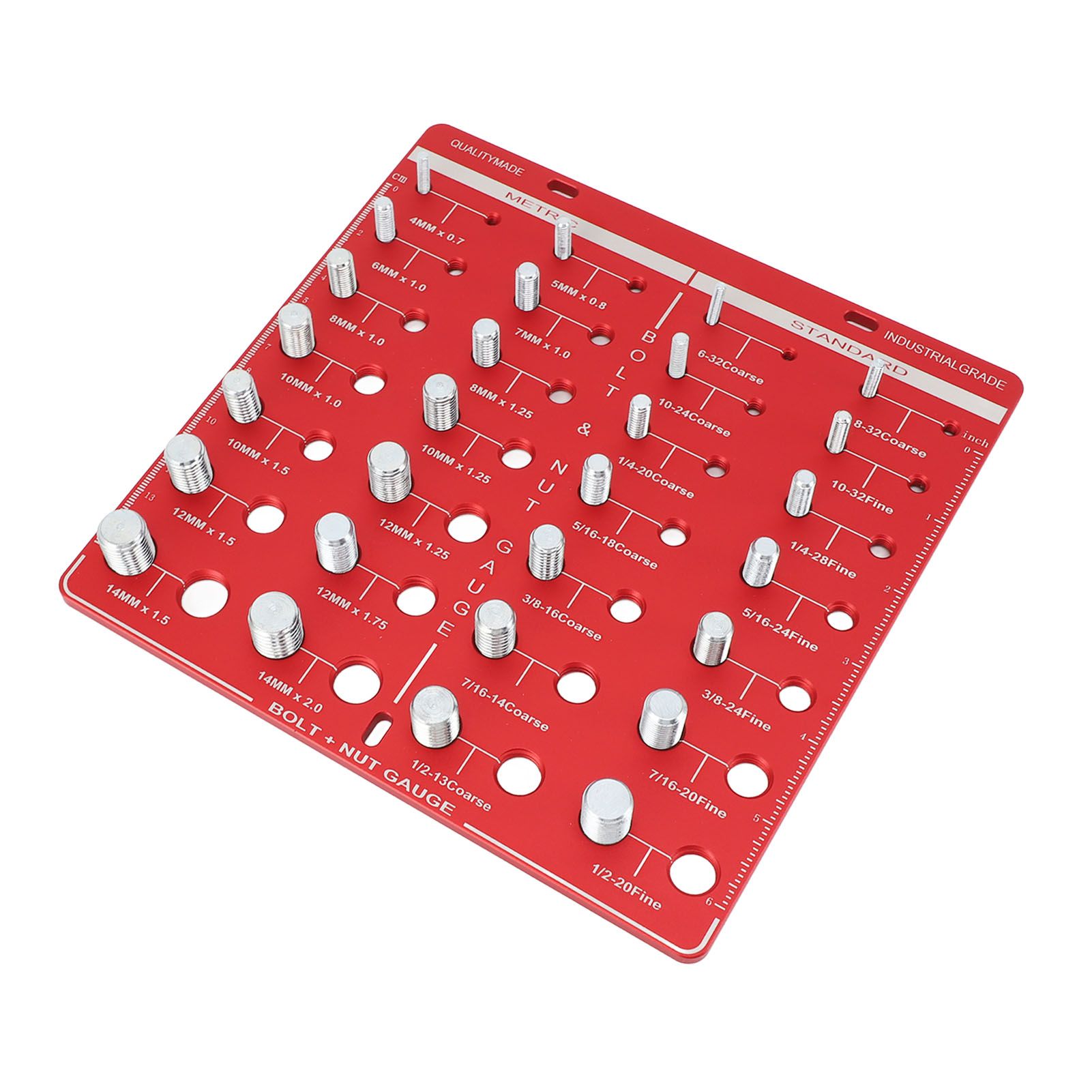 28 Hole Bolt Nut Identifier Gauge Metric Aluminum Alloy Nut Bolt Thread view 2