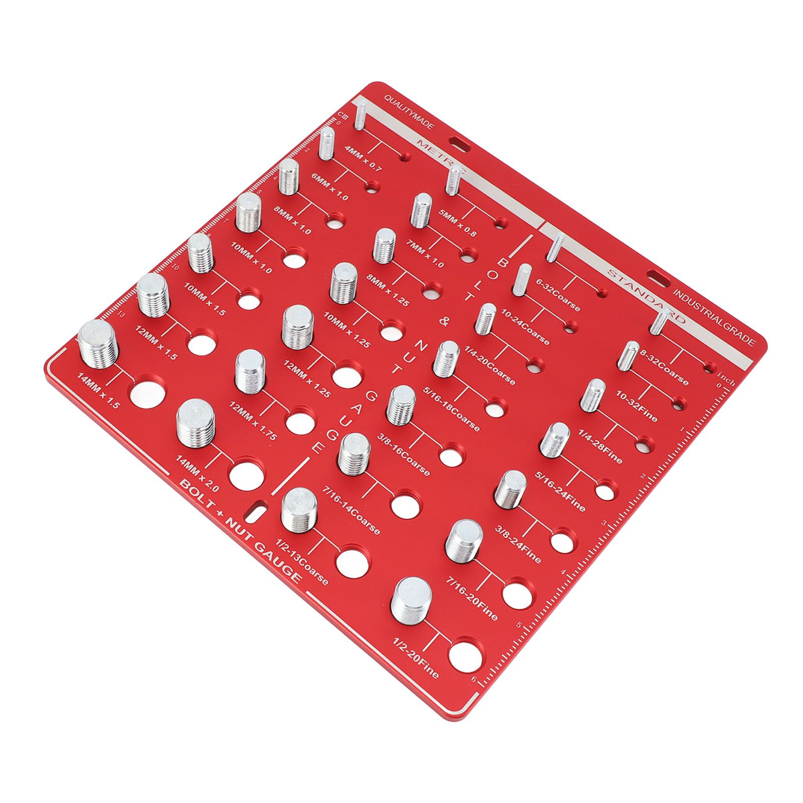 28 Hole Bolt Nut Identifier Gauge Metric Aluminum Alloy Nut Bolt Thread view 3