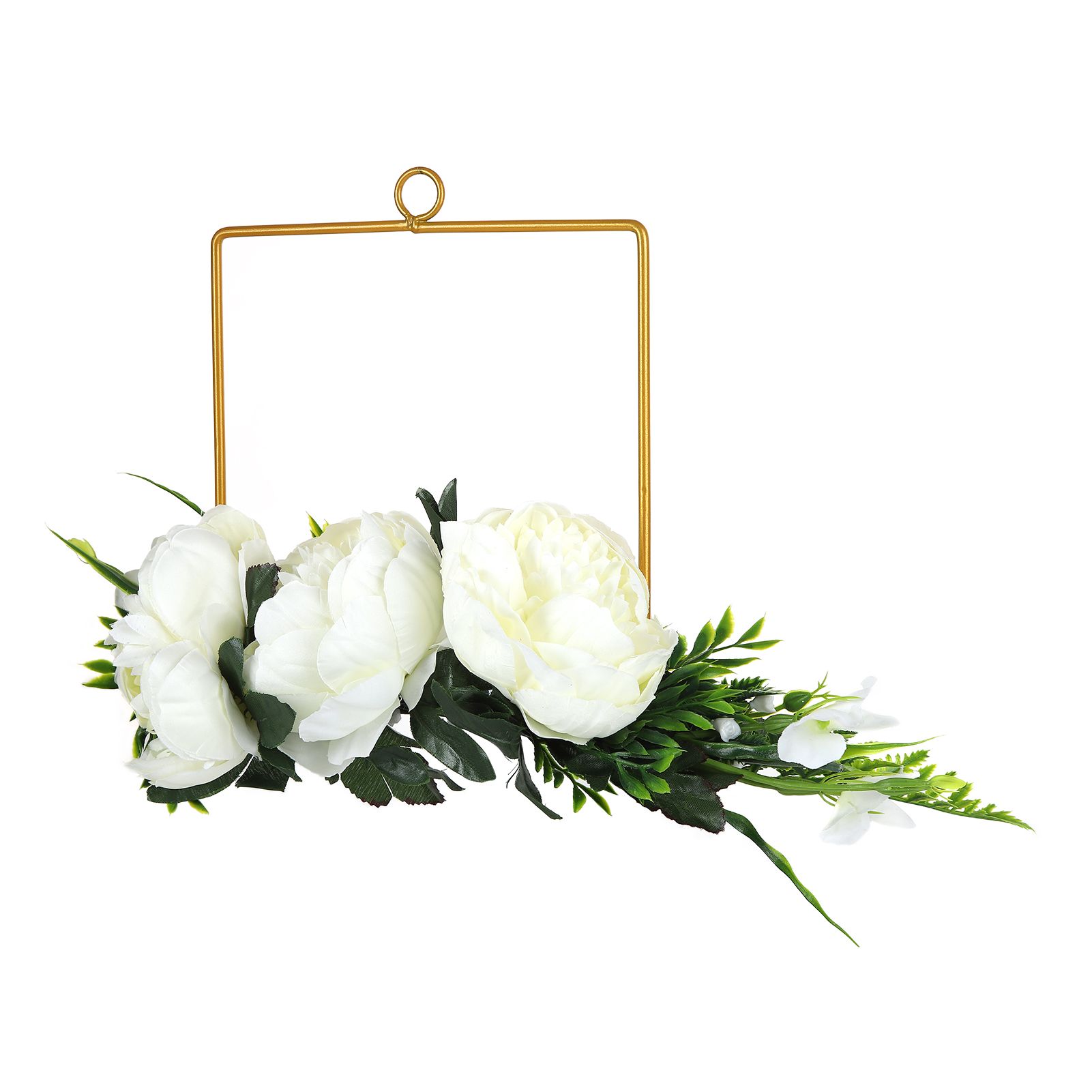 Artificial Metal Wreaths Wedding Wreaths Fake Flowers Decoration for Wedding view 2