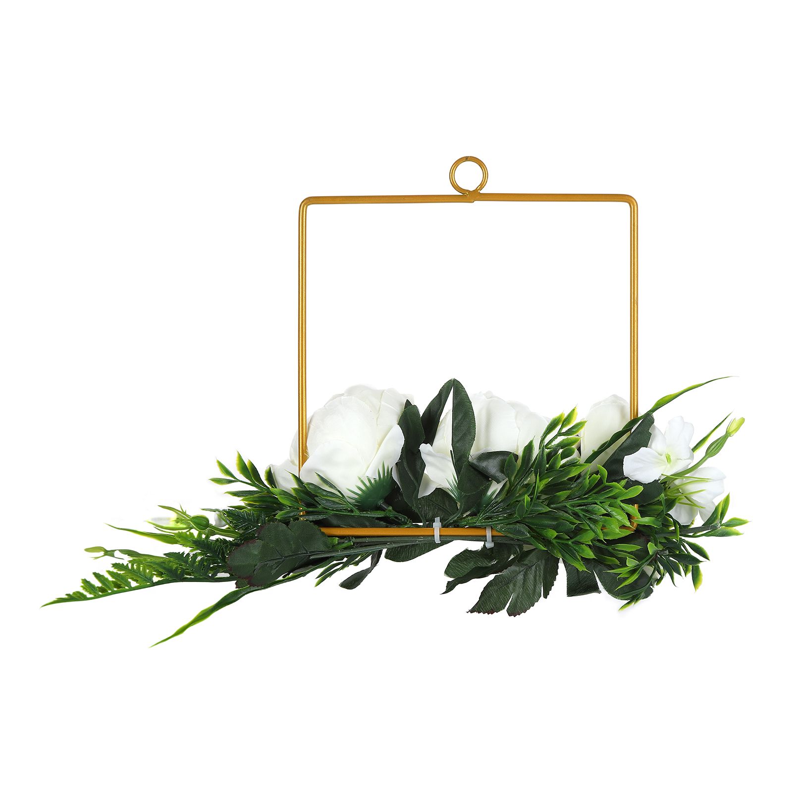 Artificial Metal Wreaths Wedding Wreaths Fake Flowers Decoration for Wedding view 3