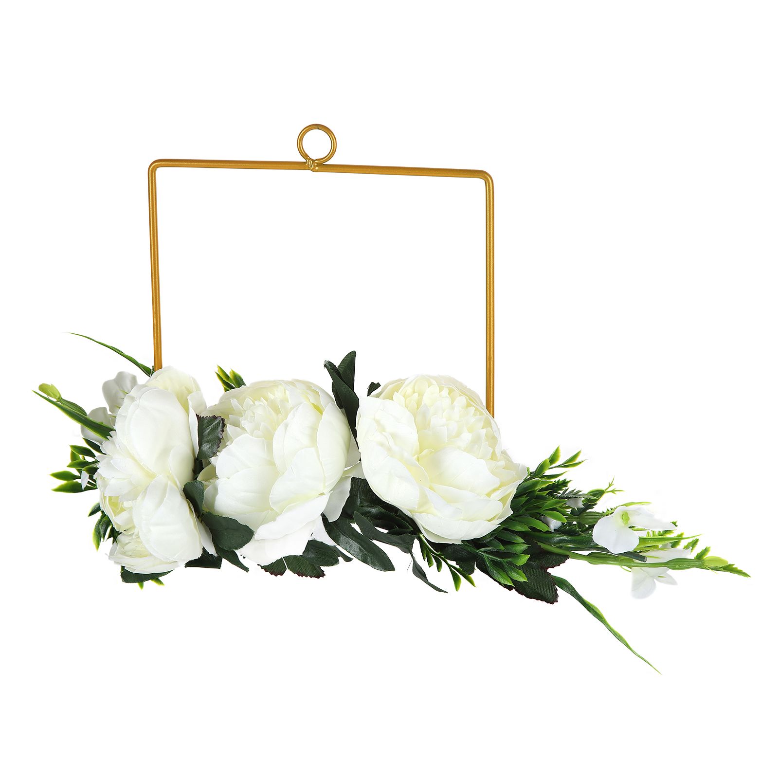 Artificial Metal Wreaths Wedding Wreaths Fake Flowers Decoration for Wedding view 5