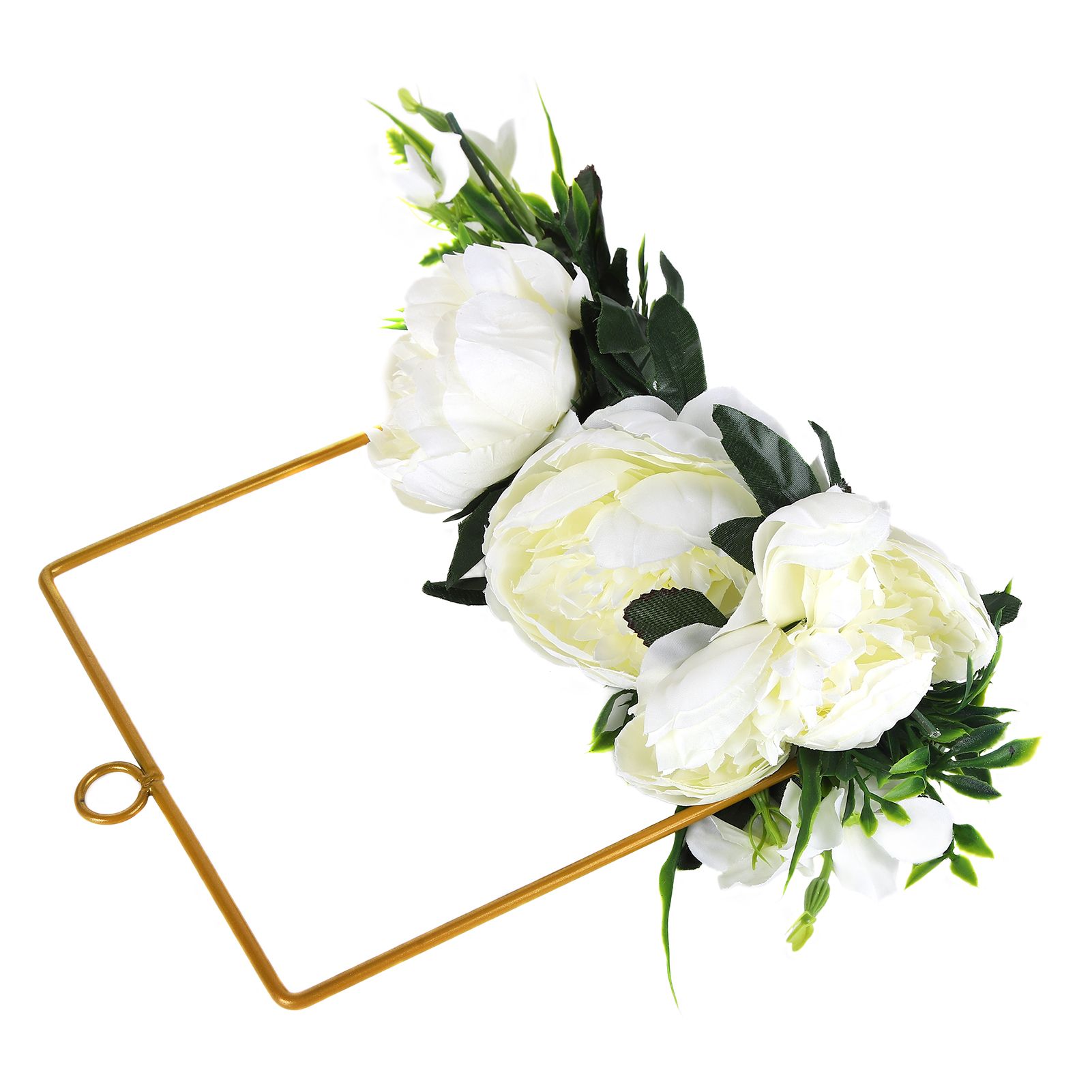 Artificial Metal Wreaths Wedding Wreaths Fake Flowers Decoration for Wedding view 6