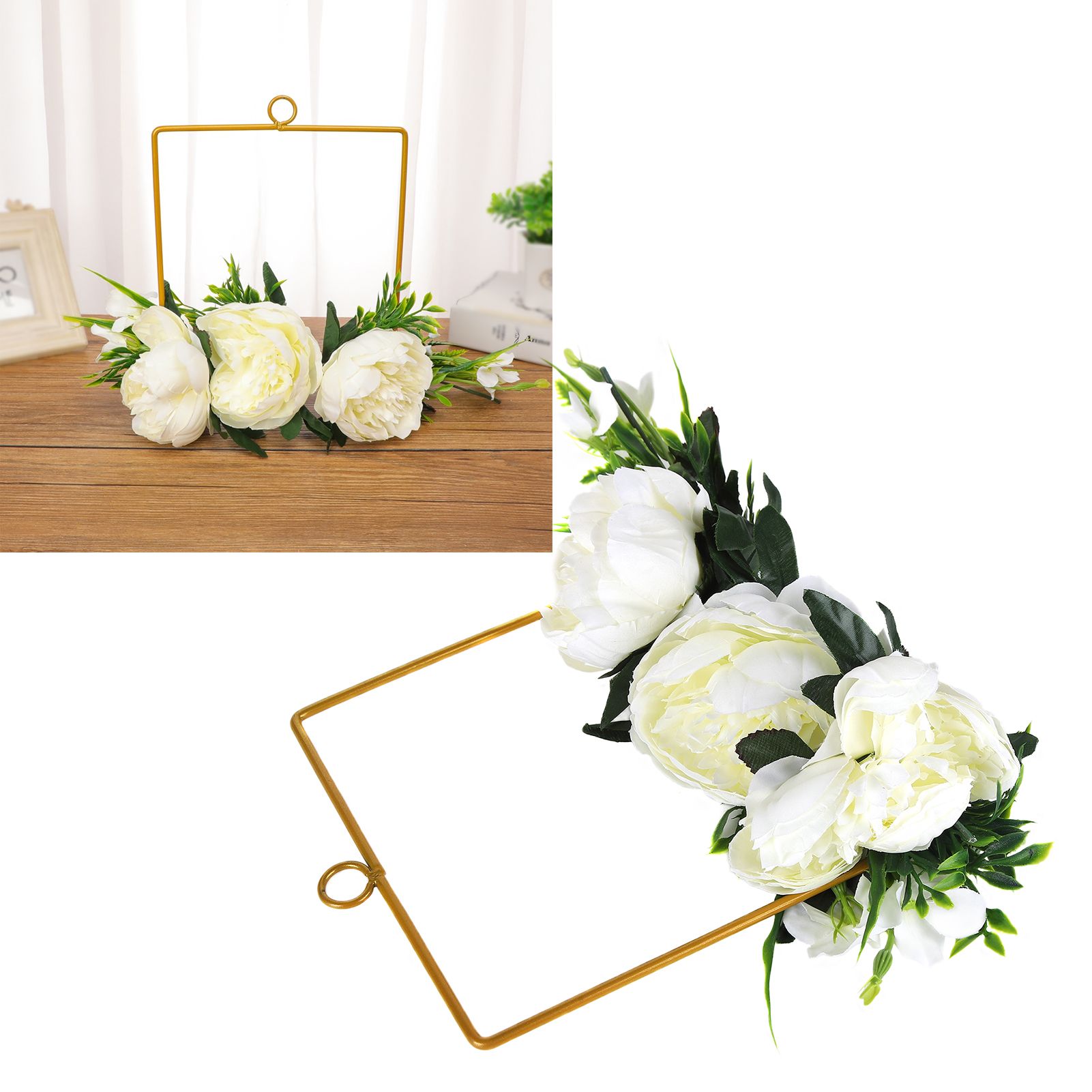 Artificial Metal Wreaths Wedding Wreaths Fake Flowers Decoration for Wedding view 11