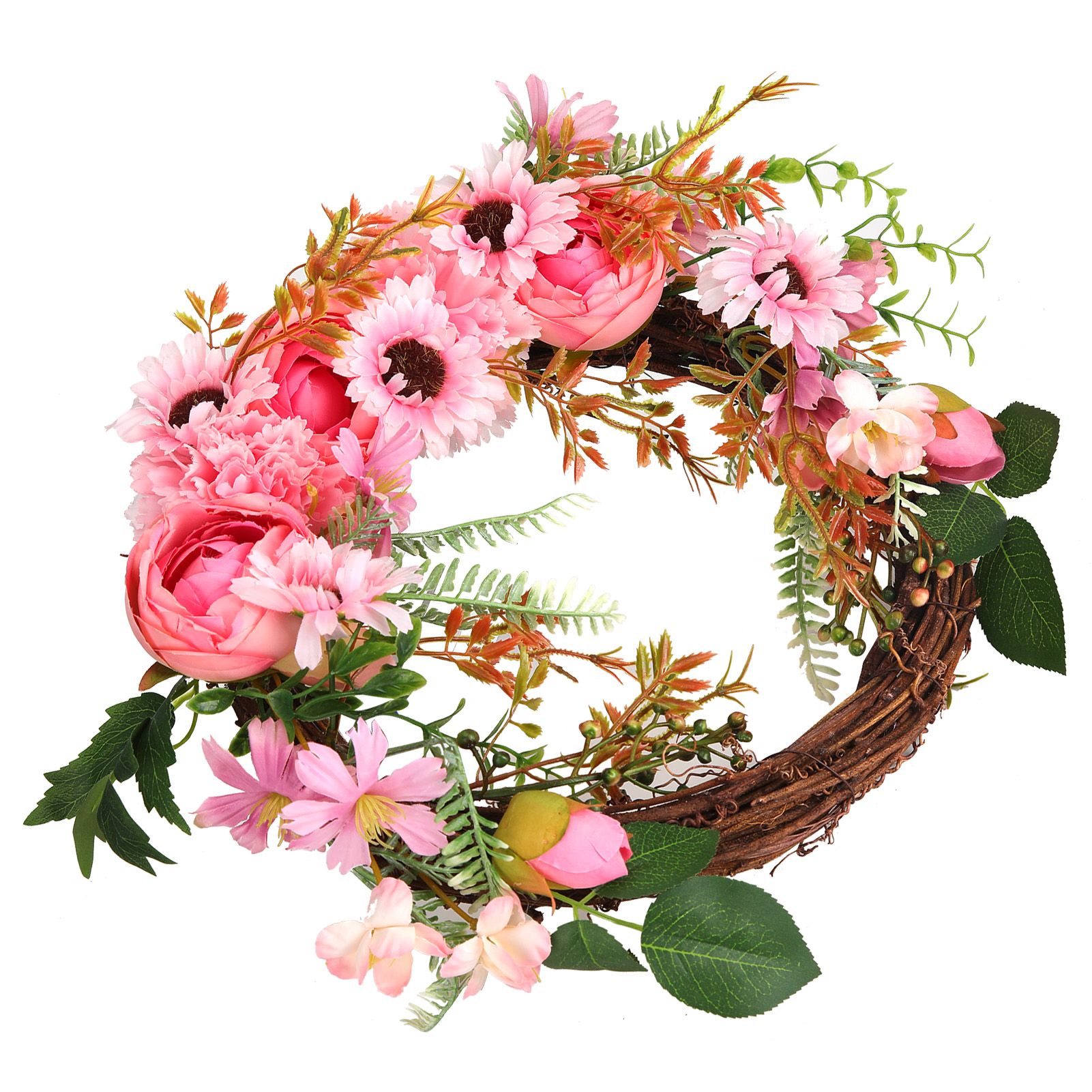 Artificial Flower Wreath Simulation Peony Door Hanging Garland Festivals Party view 2