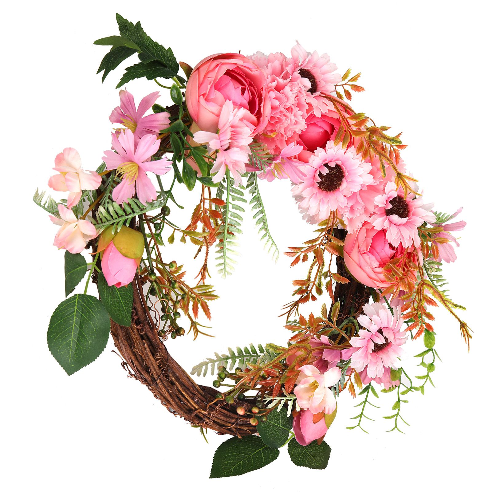 Artificial Flower Wreath Simulation Peony Door Hanging Garland Festivals Party view 3