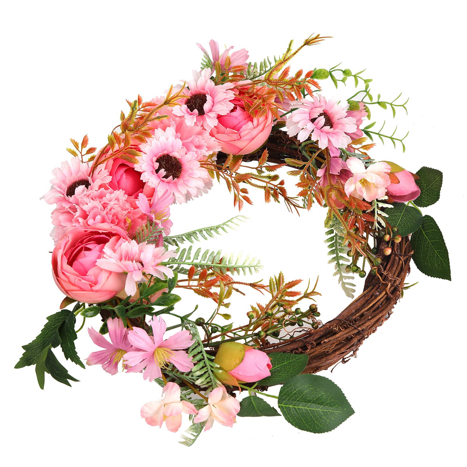 Artificial Flower Wreath Simulation Peony Door Hanging Garland Festivals Party view 4