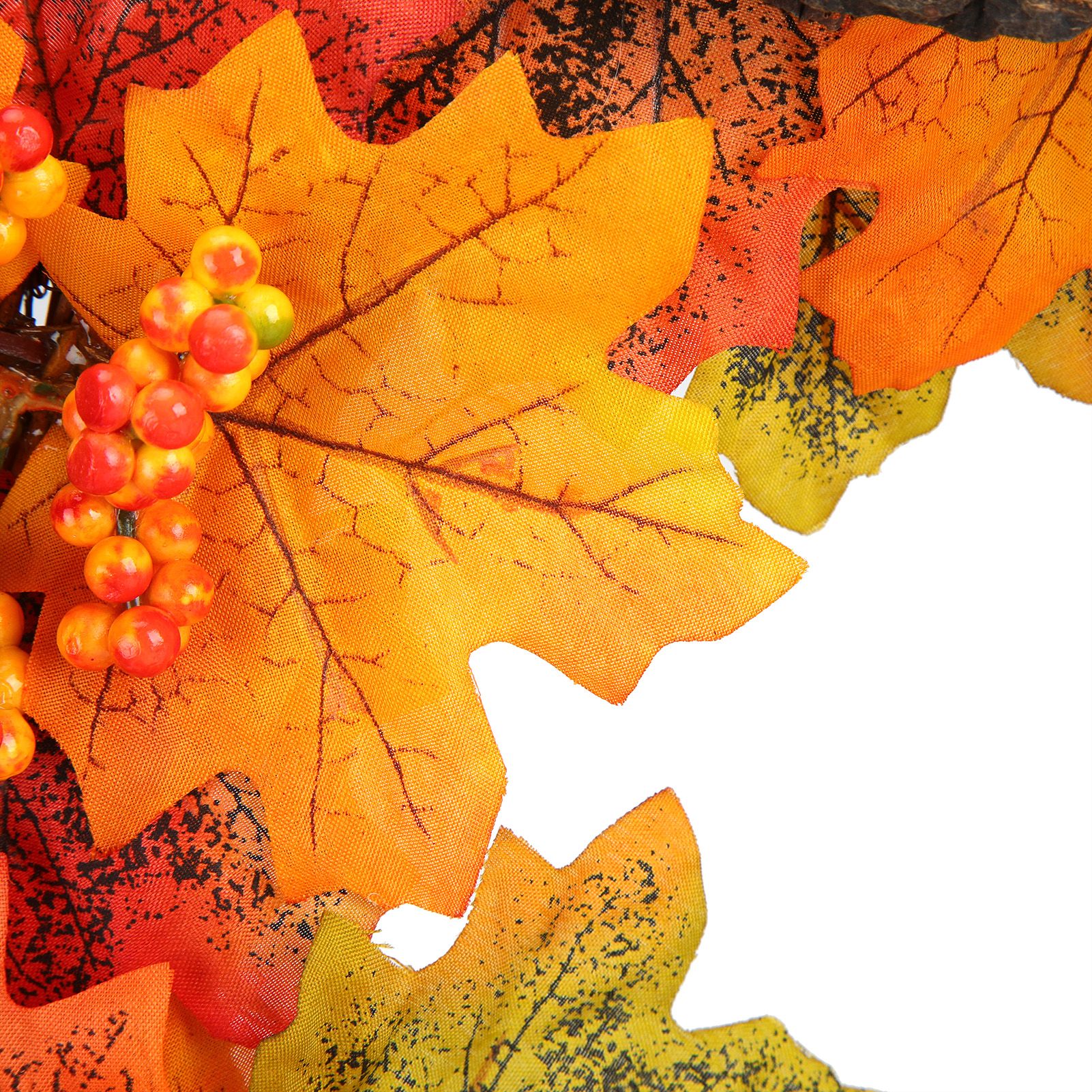 Artificial Fall Wreath Door Hanging Maple Leaf Wreath Garland Home Festival view 15