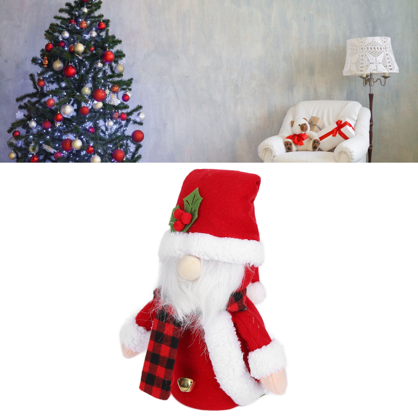 Christmas Decoration Ornaments with Hood Innovative Doll Toy for Home Festival view 12