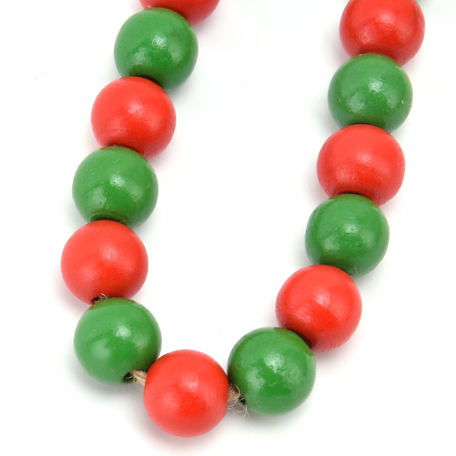 Wood Bead Garland Christmas Tree Tassel Wooden Bead Ornaments for Home view 14