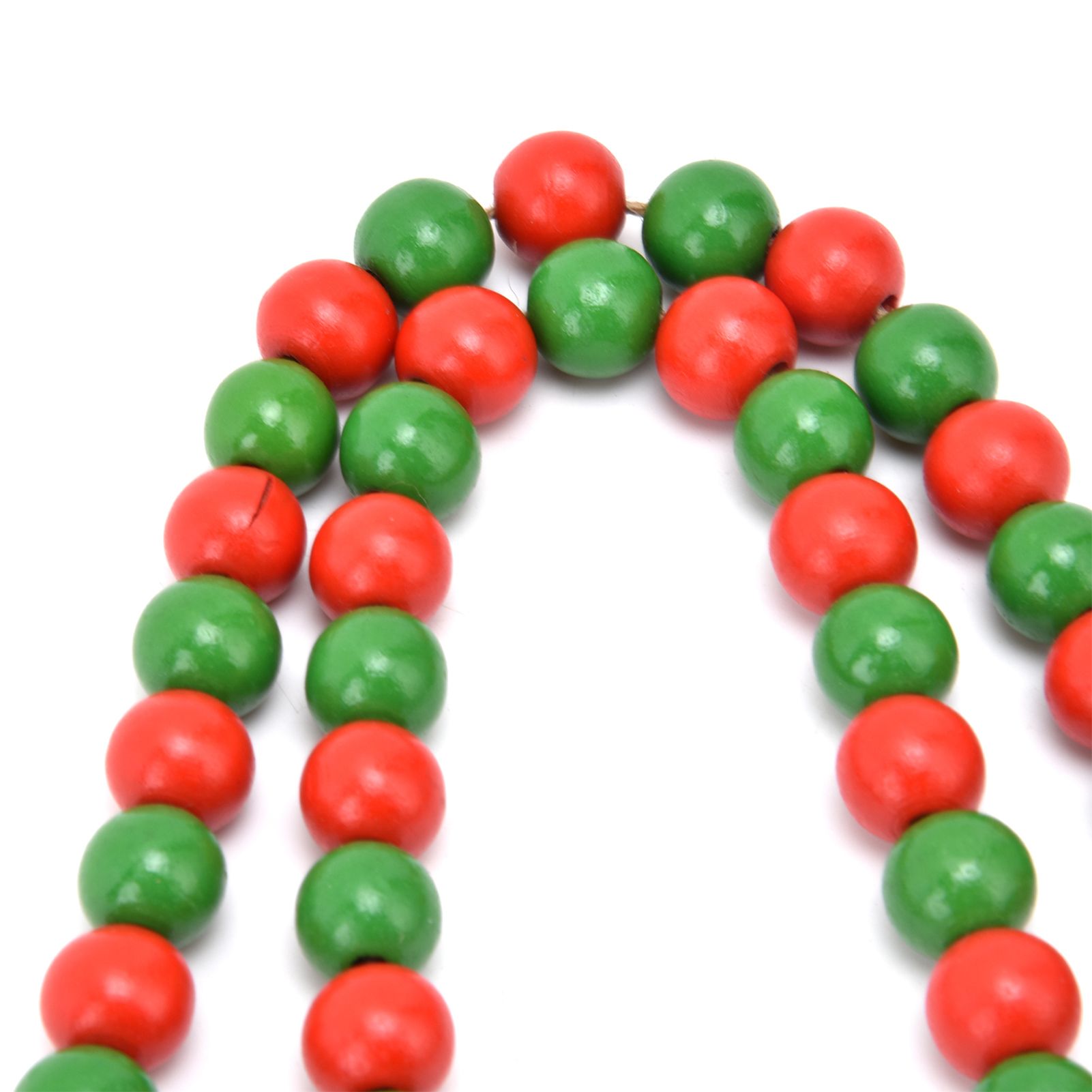Wood Bead Garland Christmas Tree Tassel Wooden Bead Ornaments for Home view 15