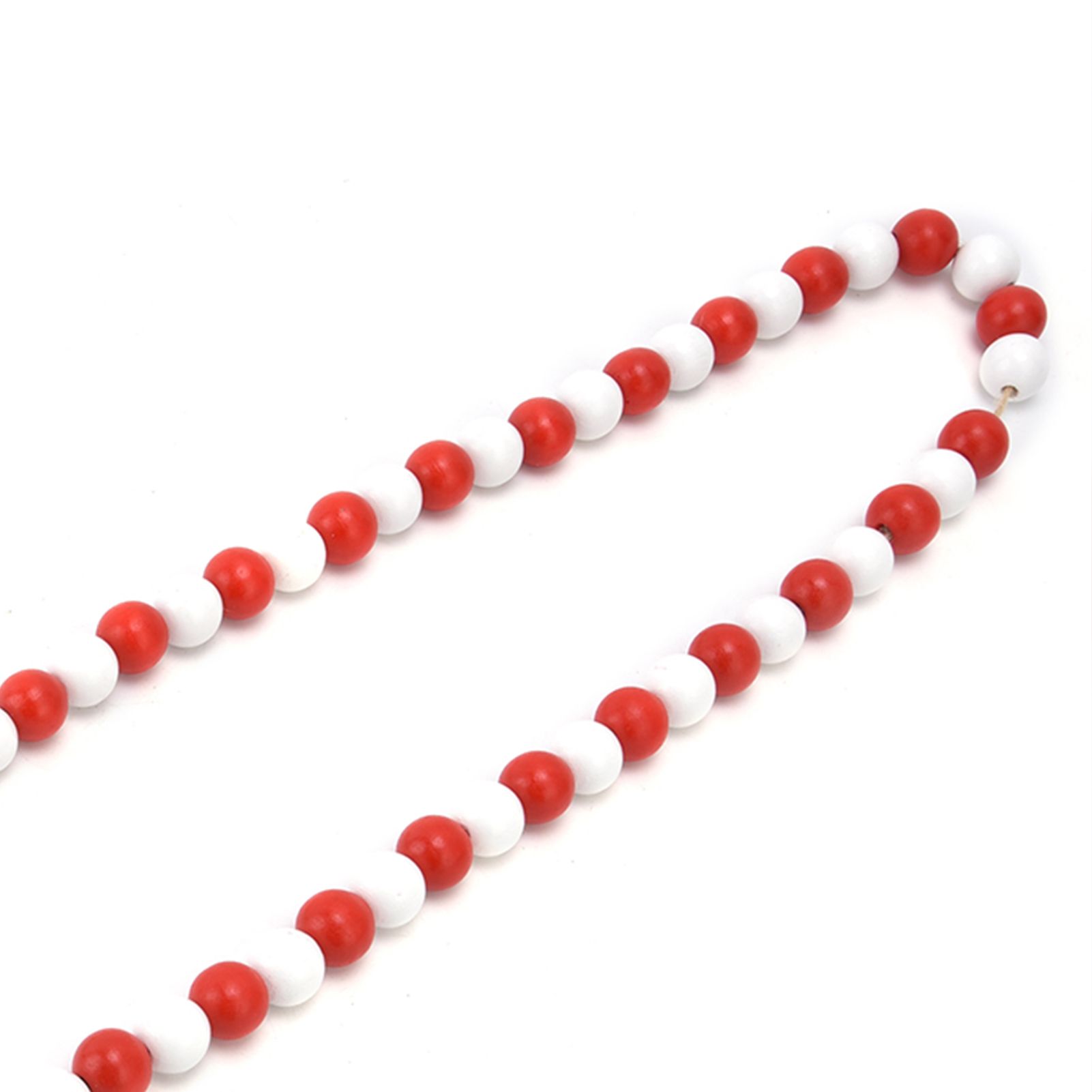 Wood Bead Garland Christmas Tree Tassel Wooden Bead Ornaments for Home view 14