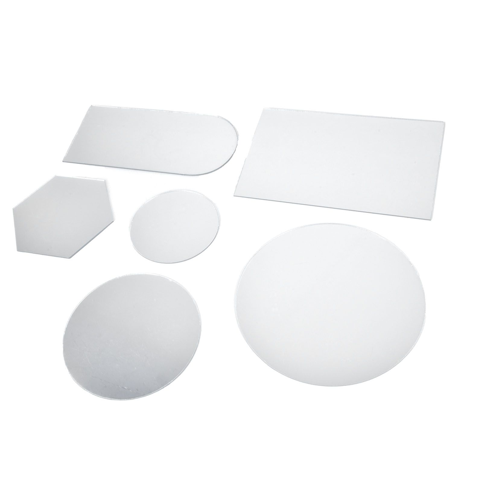 6Pcs Special Shape Mirror Wall Sticker Acrylic Decorative Background Wall view 8