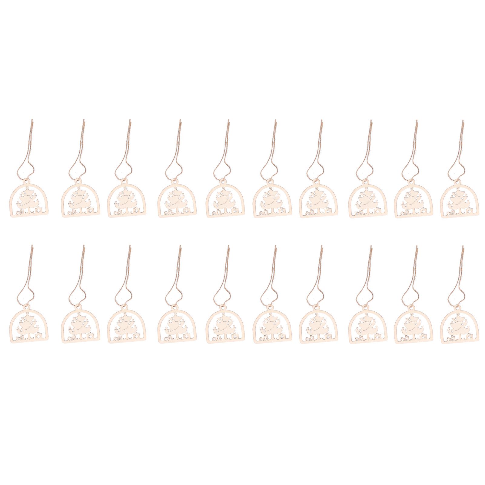 2Set Boxwood Hollow Tree Hanging Ornaments Small Decorative Handcraft for view 2