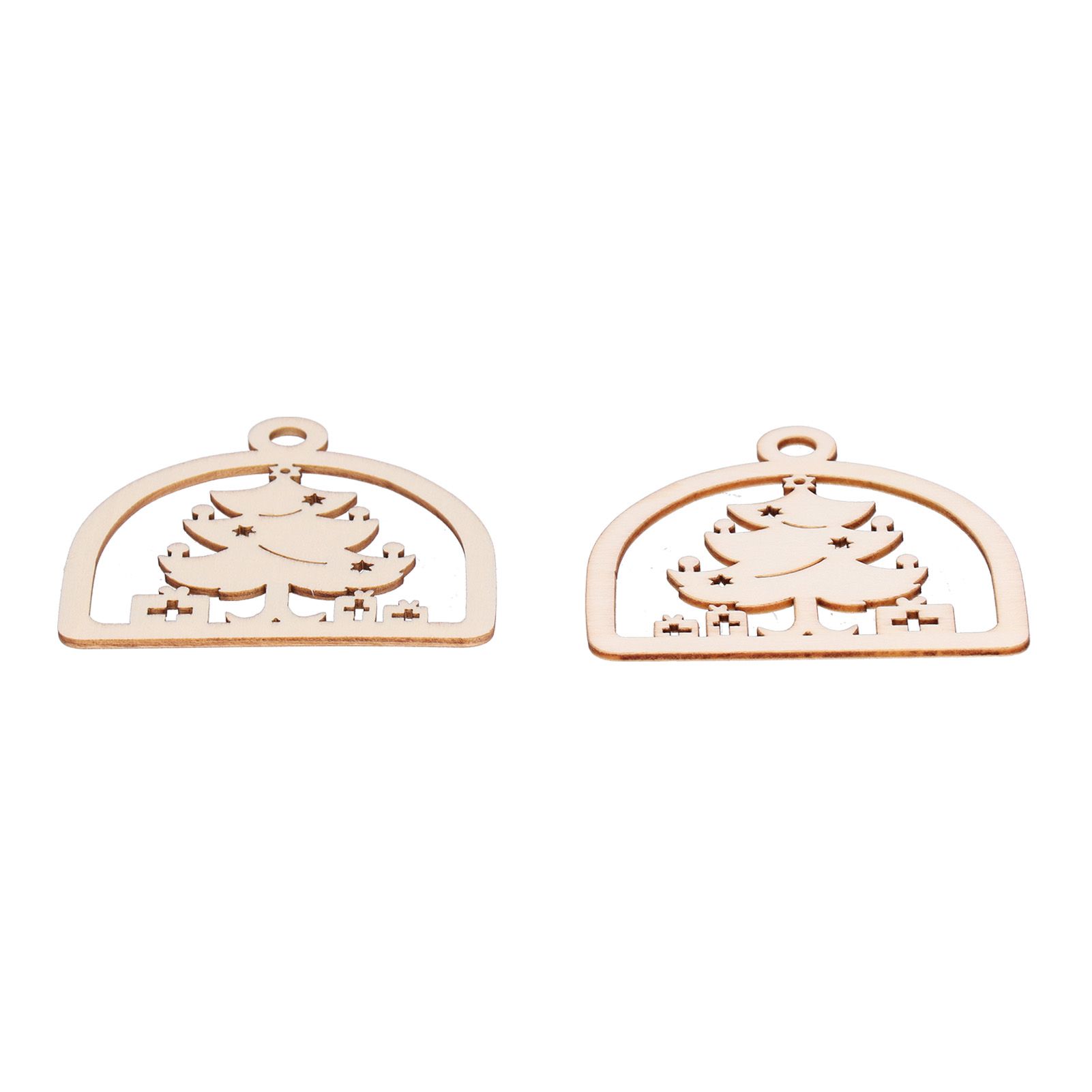 2Set Boxwood Hollow Tree Hanging Ornaments Small Decorative Handcraft for view 6