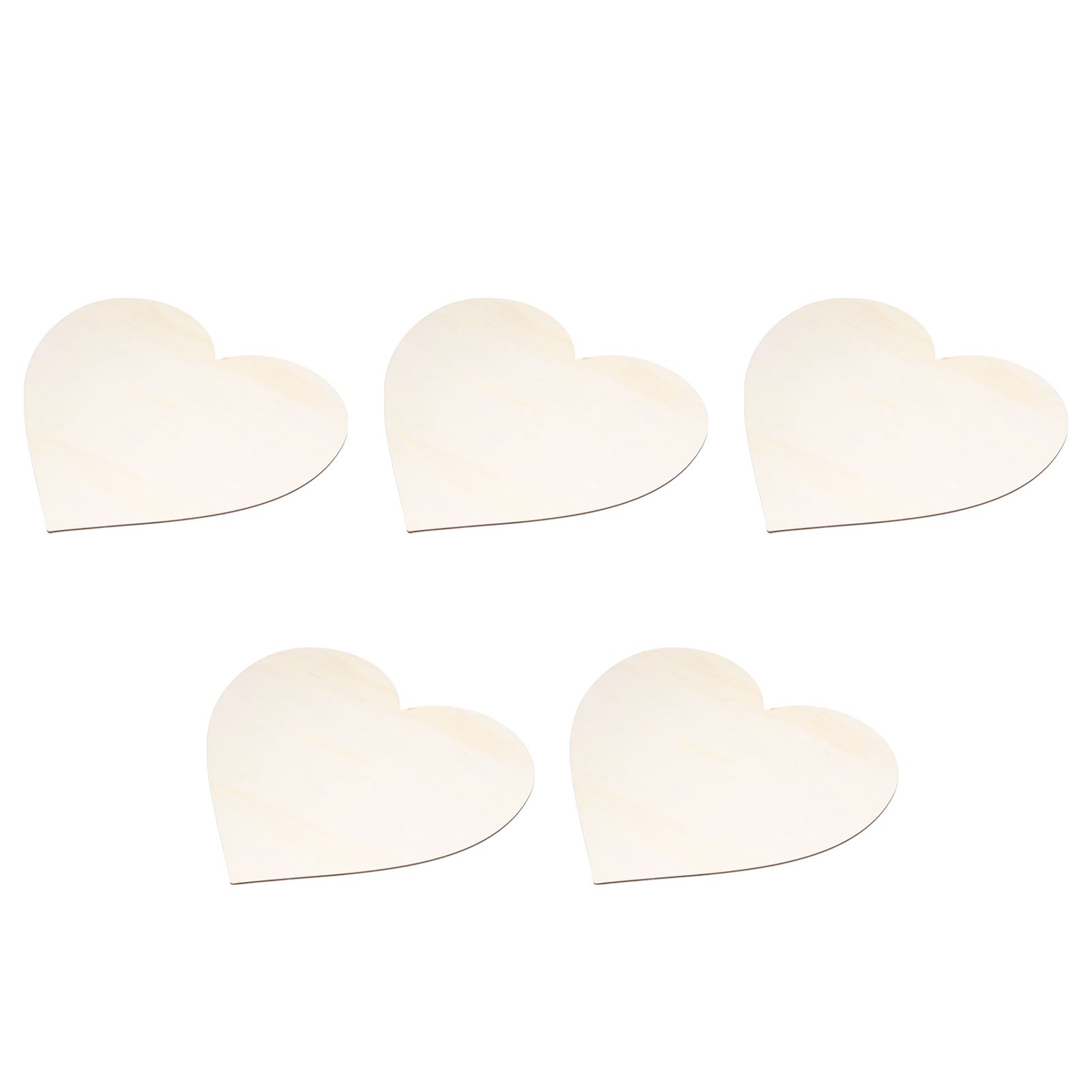 5PCS Christmas Woden Heart DIY Wooden Heart Slice Children Hand Drawn Craft view 4