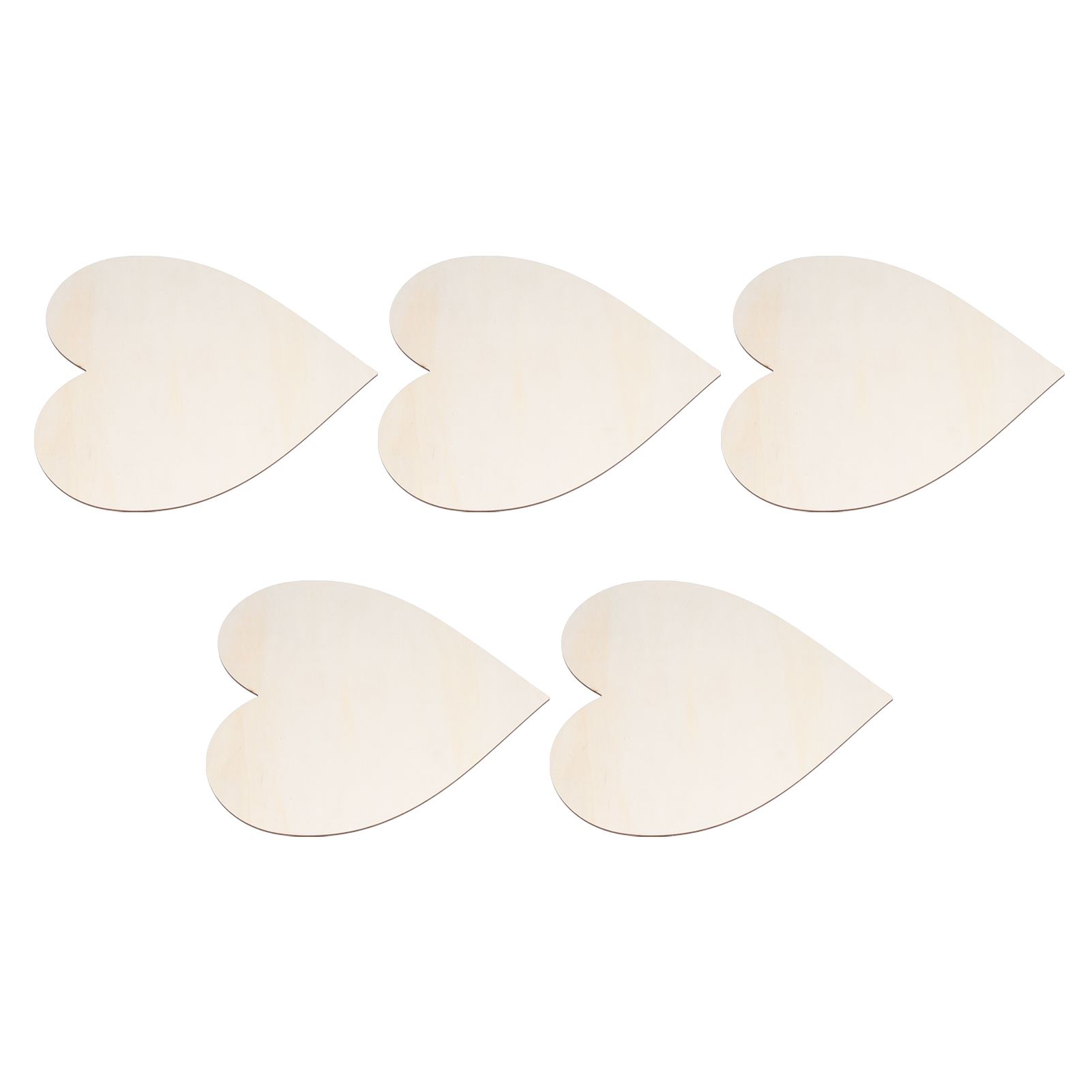 5PCS Christmas Woden Heart DIY Wooden Heart Slice Children Hand Drawn Craft view 7