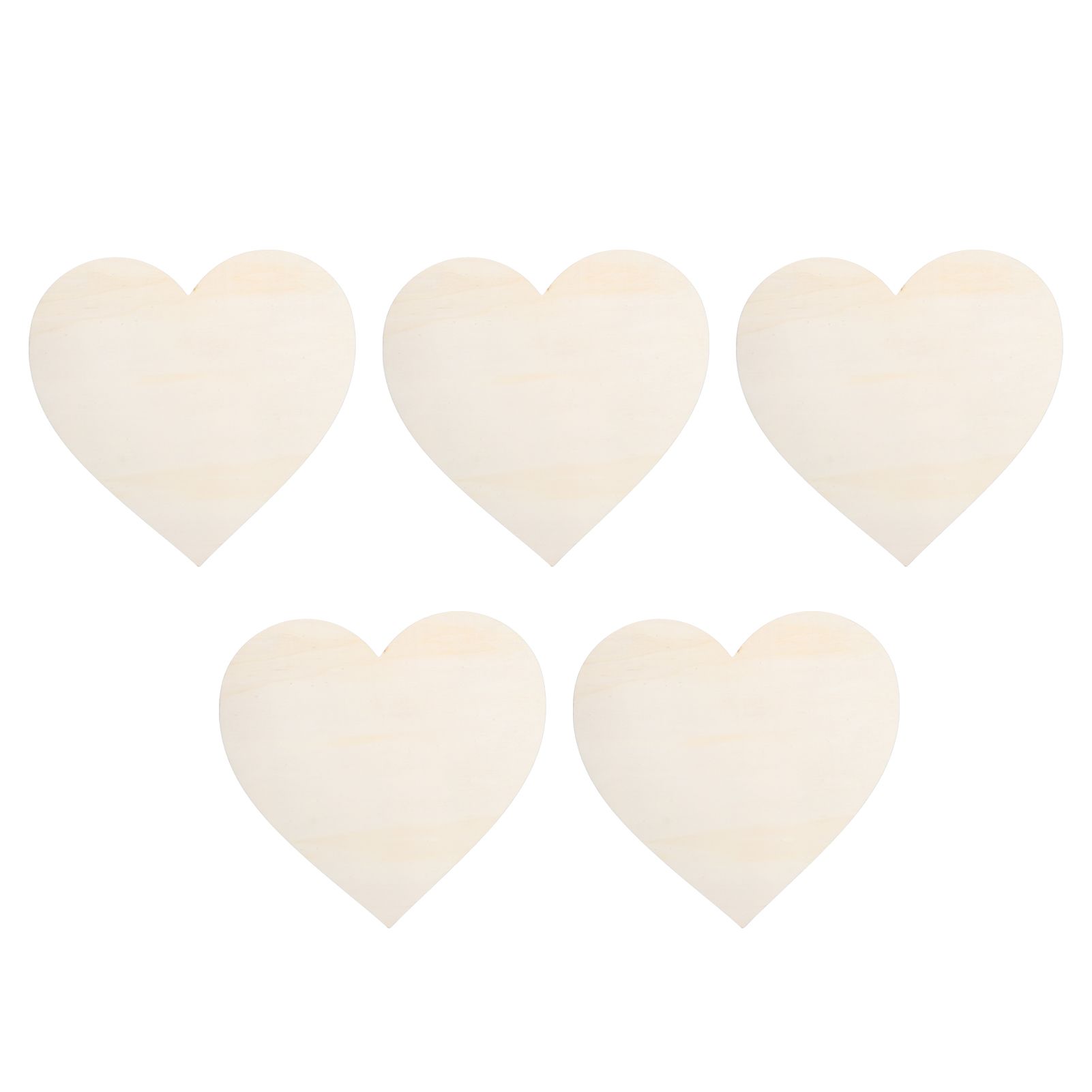 5PCS Christmas Woden Heart DIY Wooden Heart Slice Children Hand Drawn Craft view 8