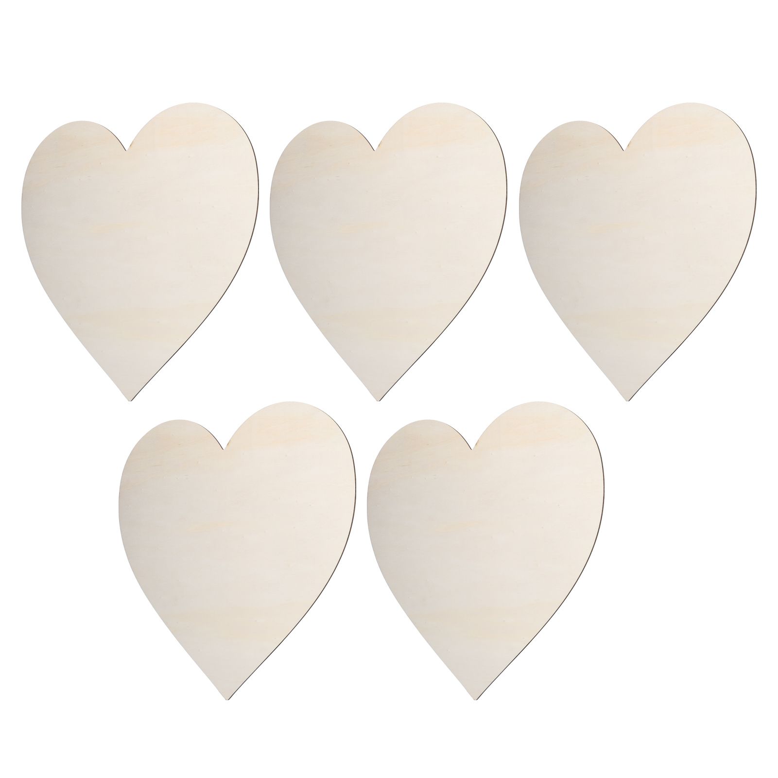 5PCS Christmas Woden Heart DIY Wooden Heart Slice Children Hand Drawn Craft view 9