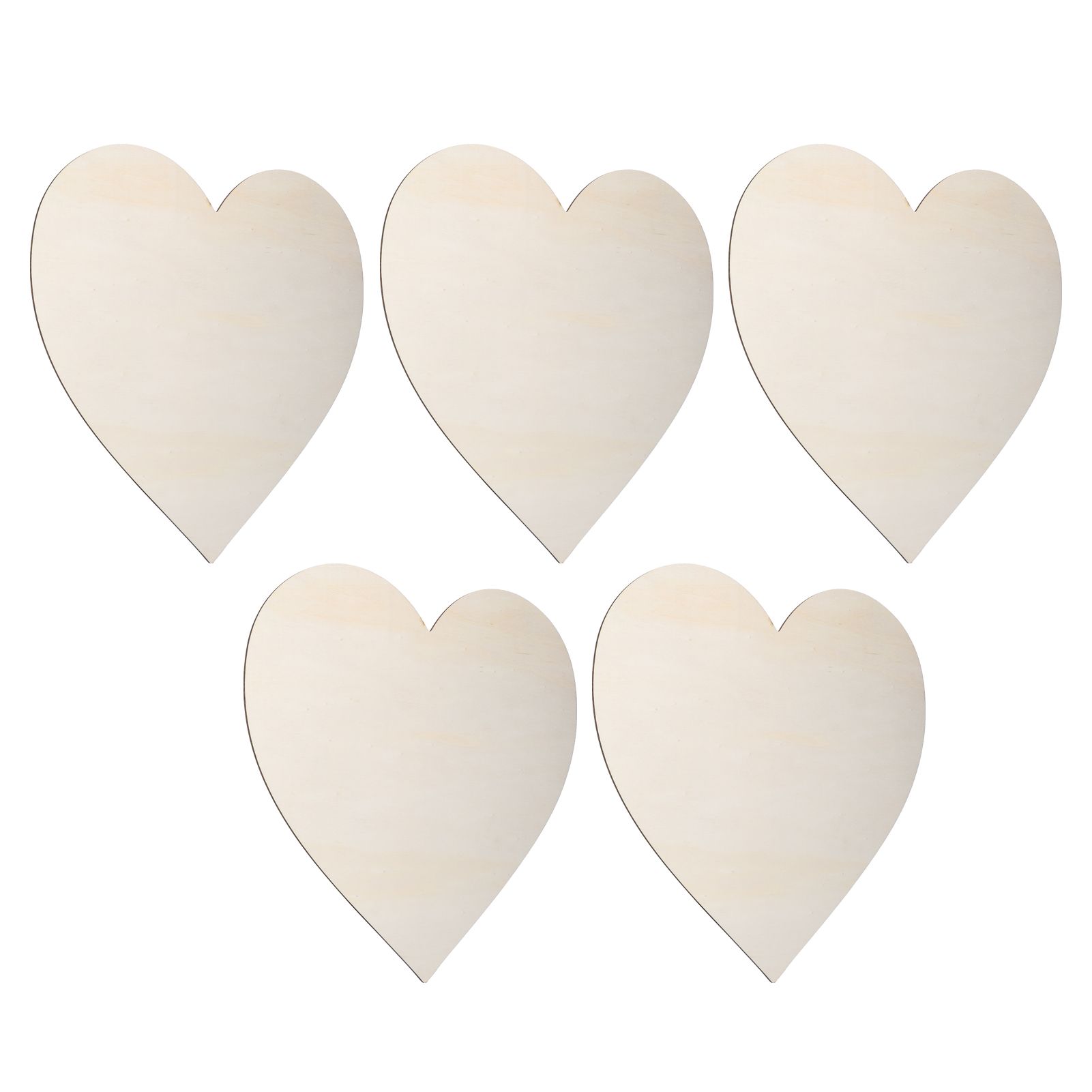 5PCS Christmas Woden Heart DIY Wooden Heart Slice Children Hand Drawn Craft view 10