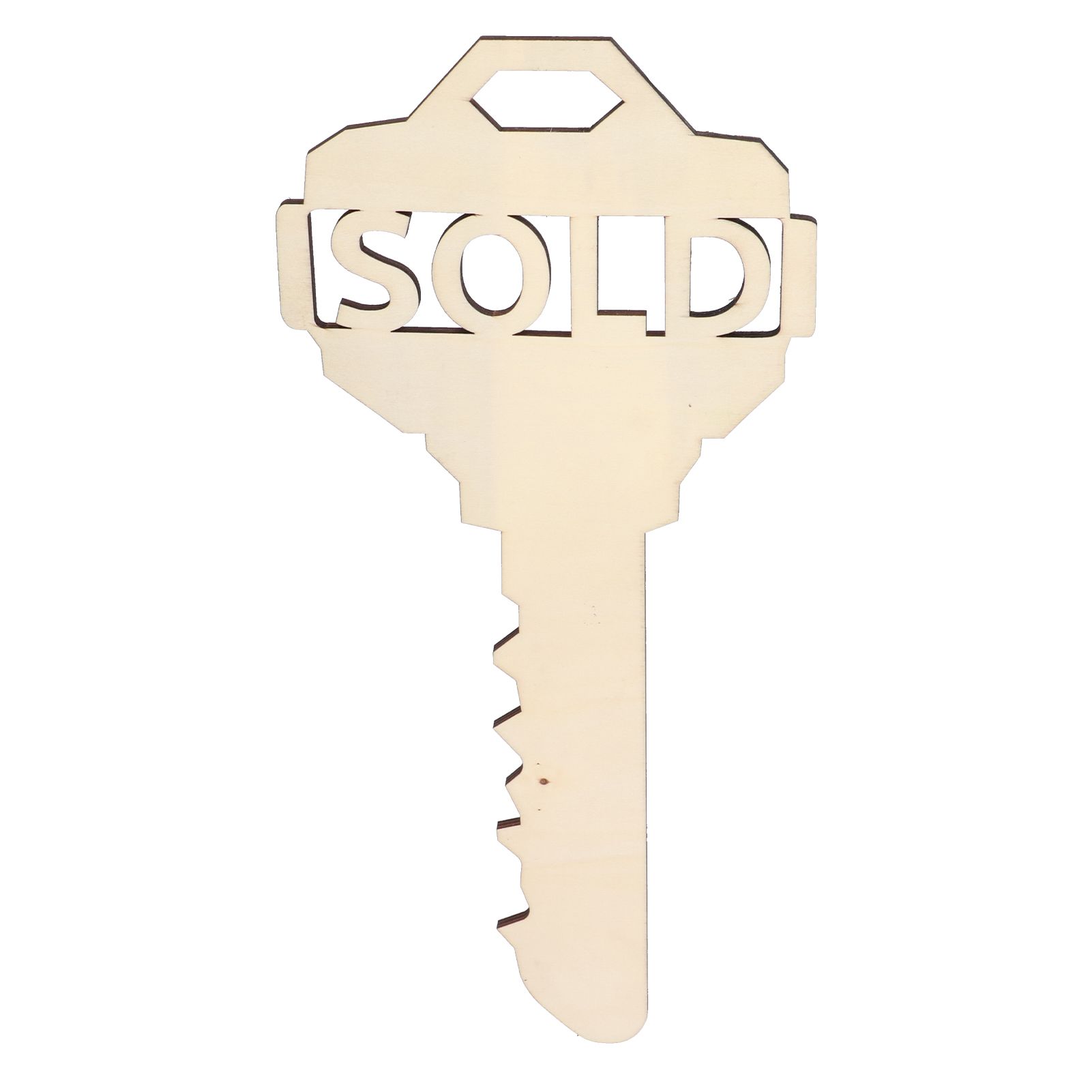 Chinese Style Wooden Key Shaped Pendant DIY Photo Props Window Decorations for view 2