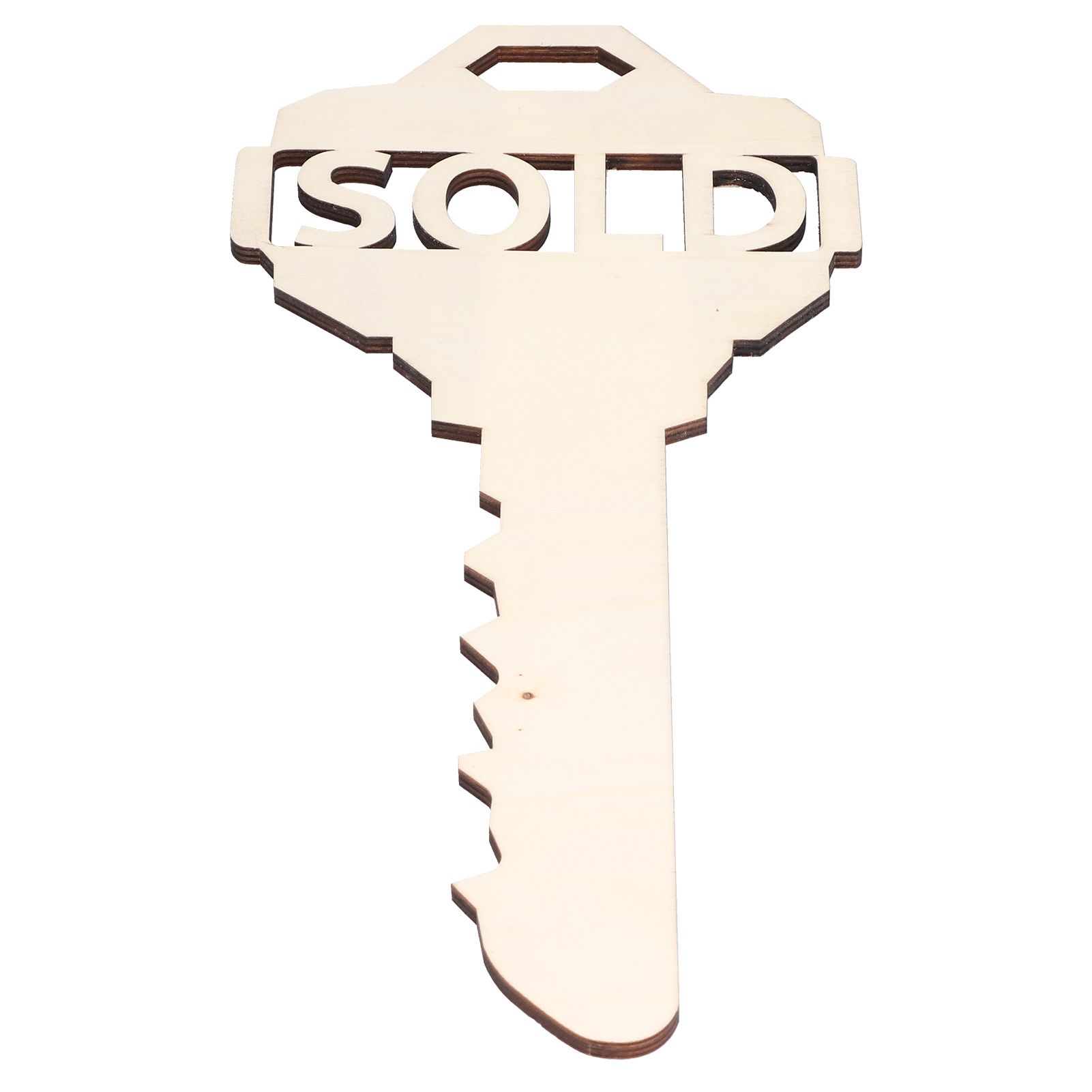 Chinese Style Wooden Key Shaped Pendant DIY Photo Props Window Decorations for view 3