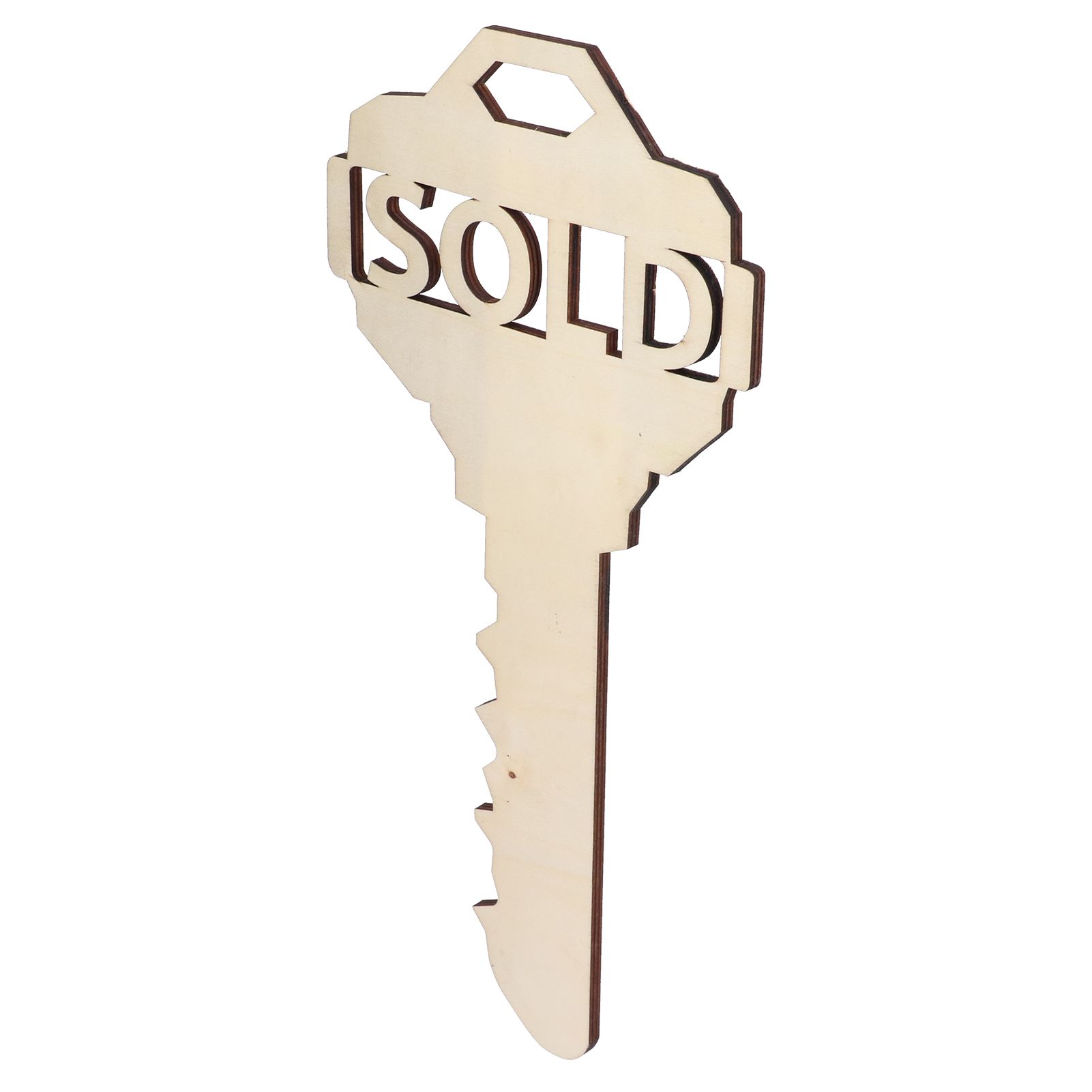 Chinese Style Wooden Key Shaped Pendant DIY Photo Props Window Decorations for view 4