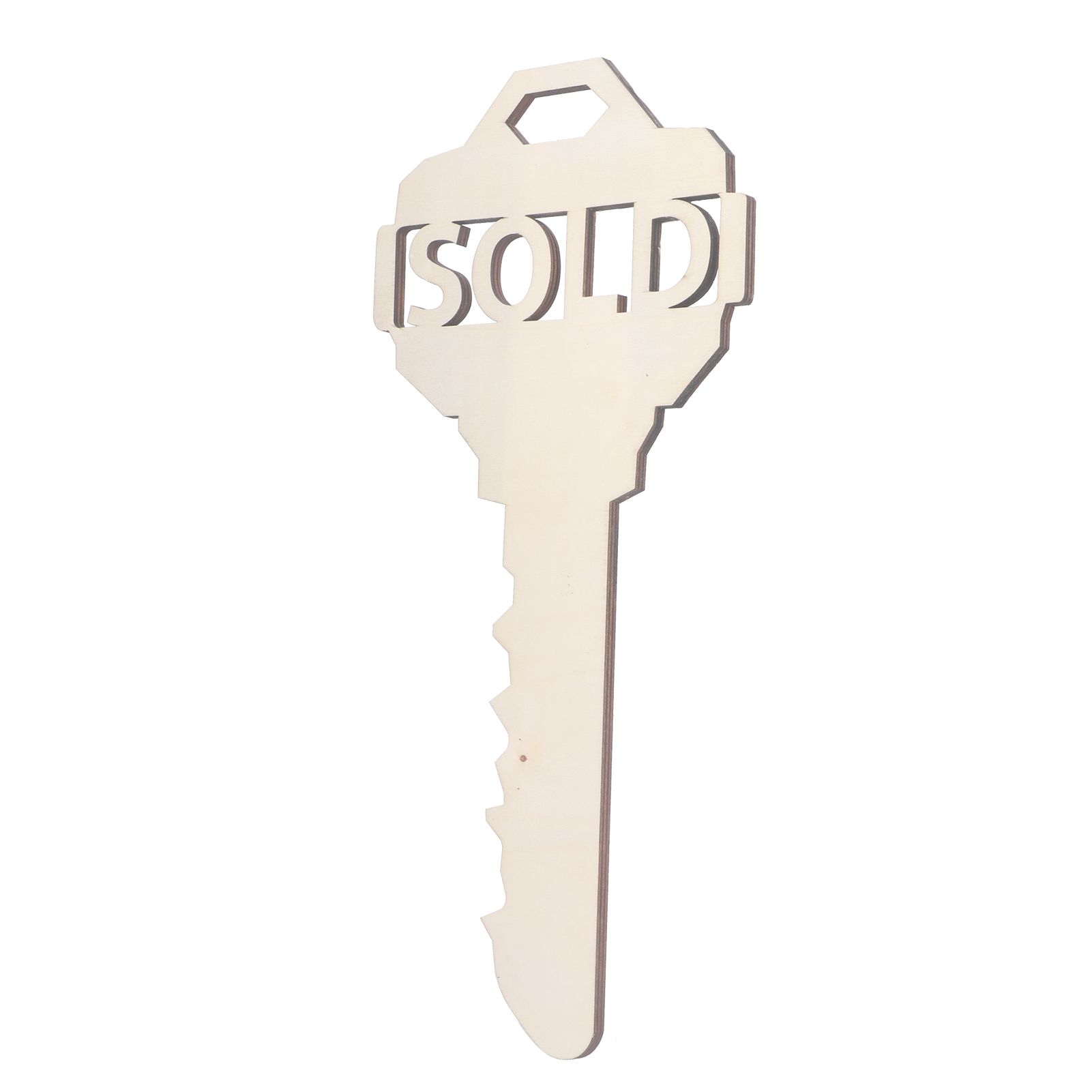 Chinese Style Wooden Key Shaped Pendant DIY Photo Props Window Decorations for view 5