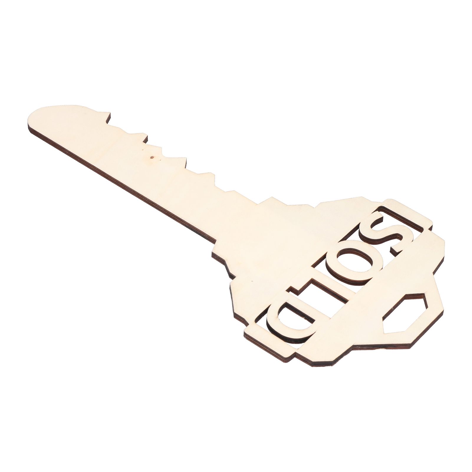 Chinese Style Wooden Key Shaped Pendant DIY Photo Props Window Decorations for view 8