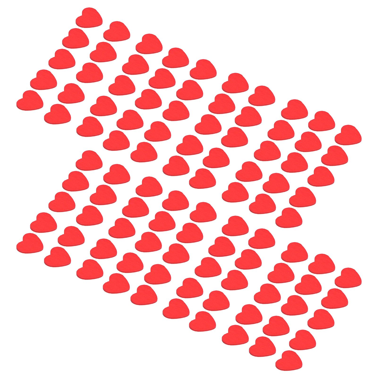 100Pcs Red Wooden HeartShaped Ornament SelfAdhesive DIY Hand Made Home Decoration view 5