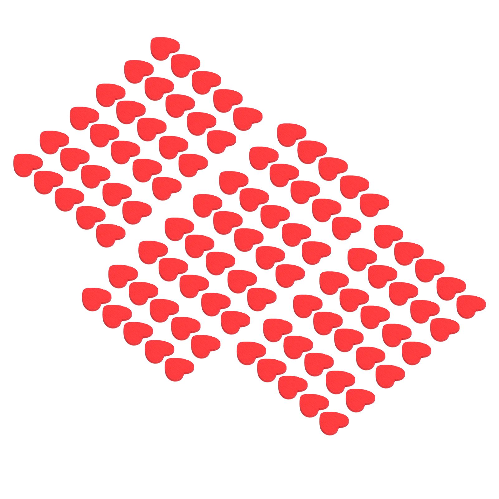 100Pcs Red Wooden HeartShaped Ornament SelfAdhesive DIY Hand Made Home Decoration view 7