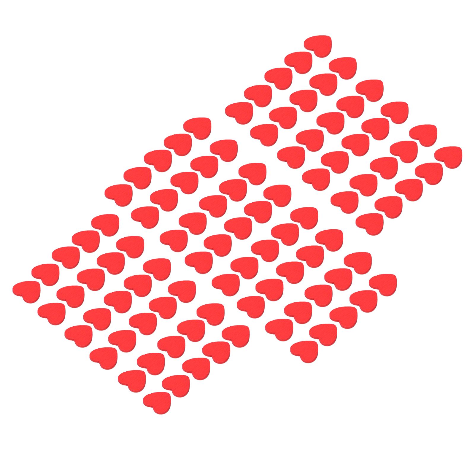 100Pcs Red Wooden HeartShaped Ornament SelfAdhesive DIY Hand Made Home Decoration view 8