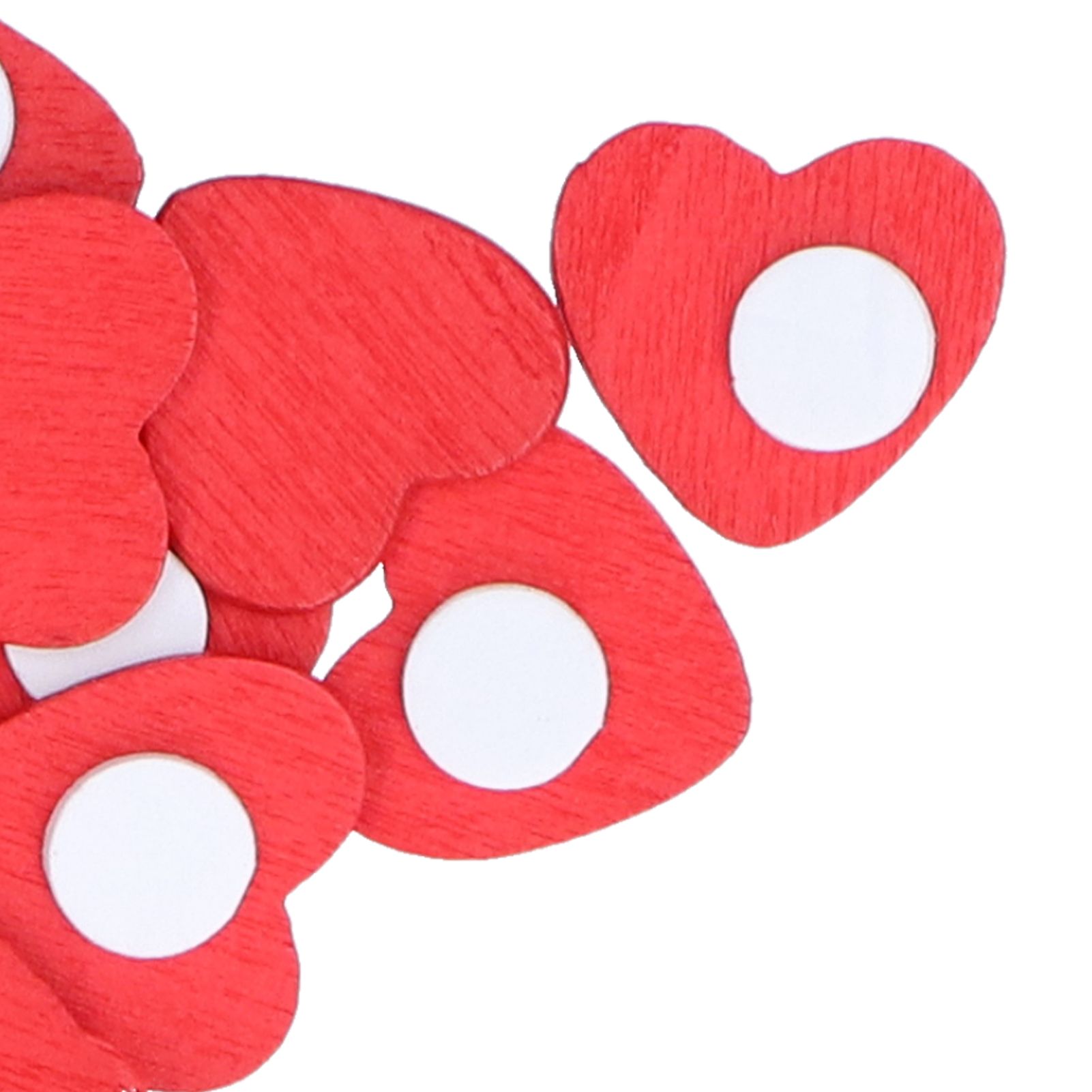 100Pcs Red Wooden HeartShaped Ornament SelfAdhesive DIY Hand Made Home Decoration view 13