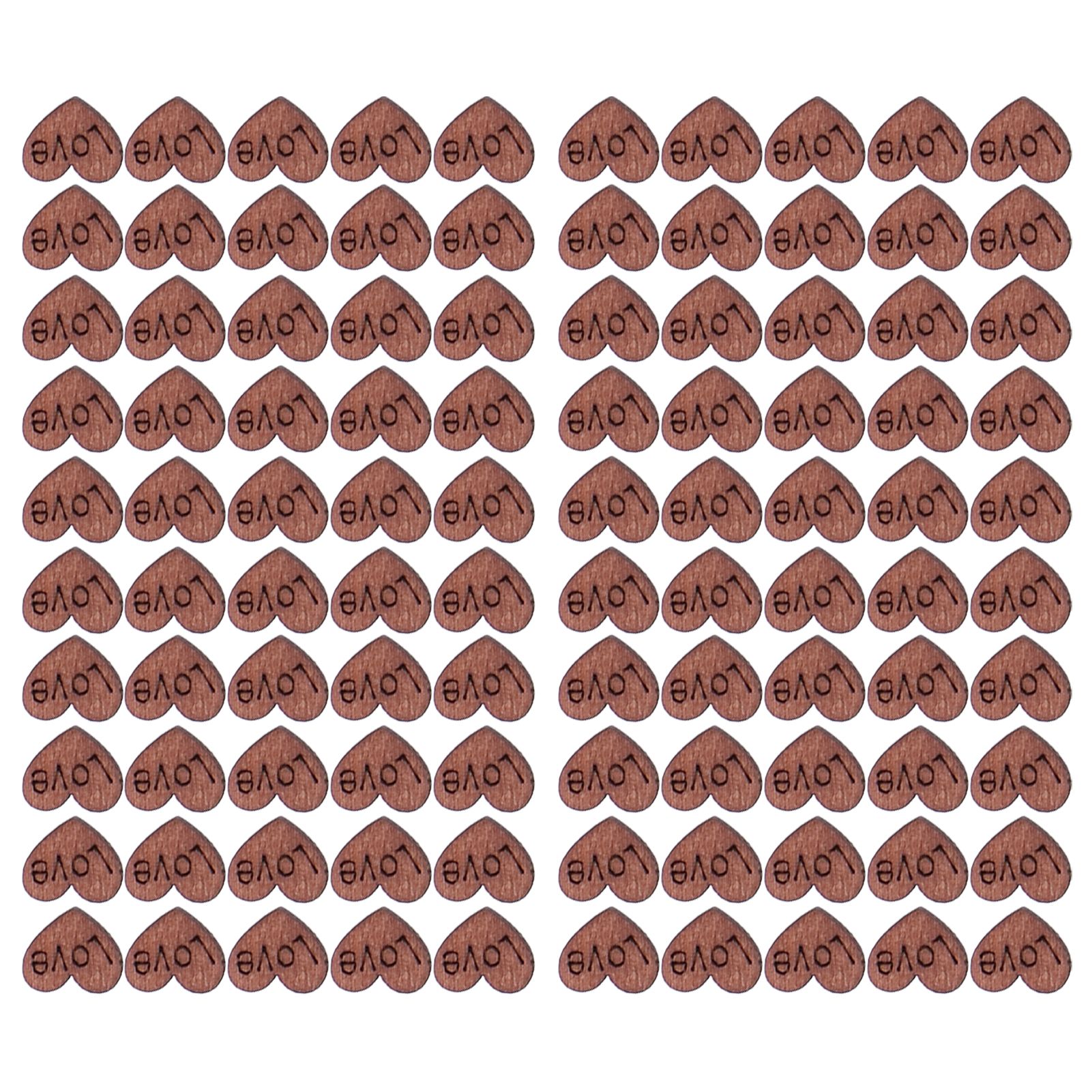 100Pcs/Bag Wooden Heart Decoration Innovative Hand Made DIY Handcraft for Home view 3