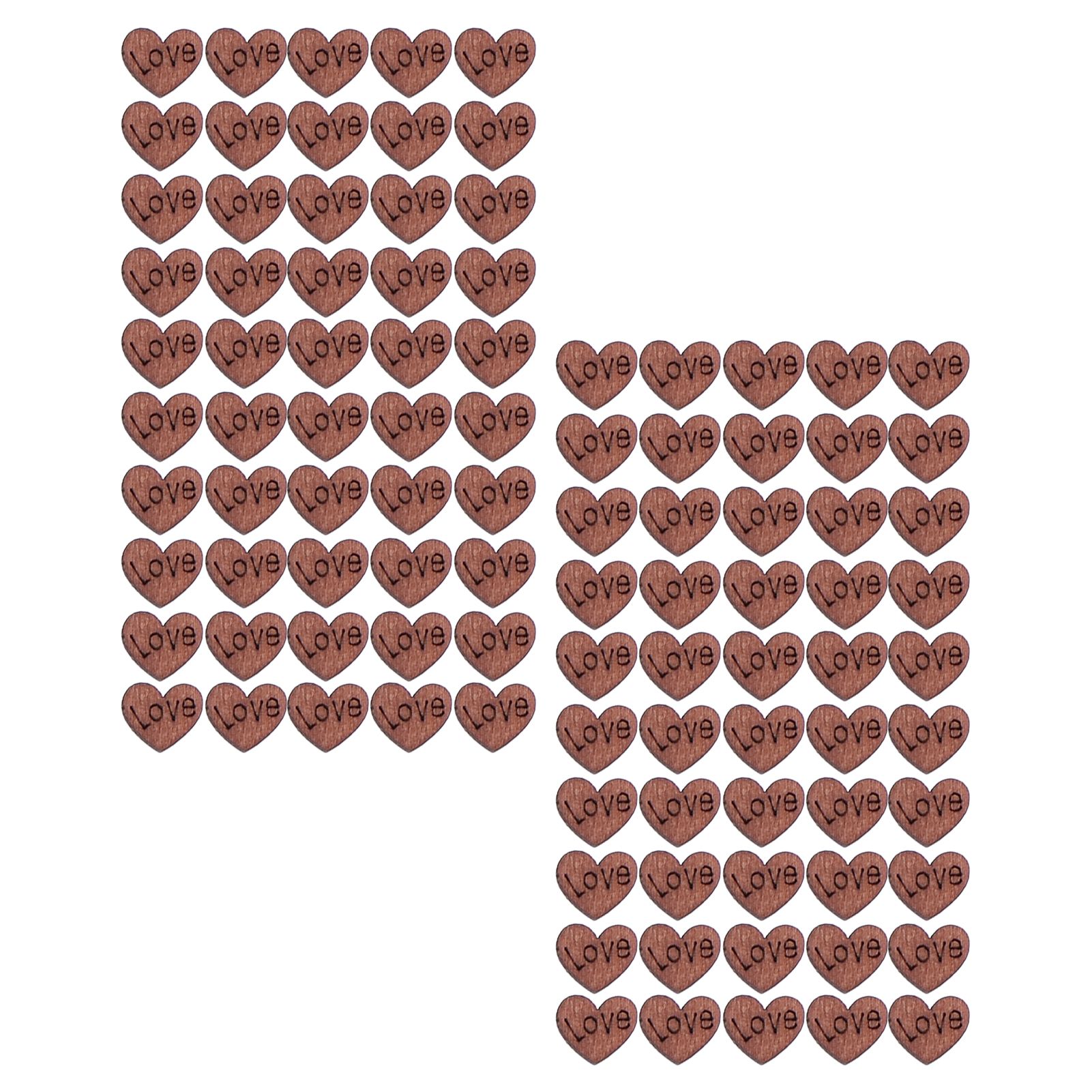 100Pcs/Bag Wooden Heart Decoration Innovative Hand Made DIY Handcraft for Home view 6