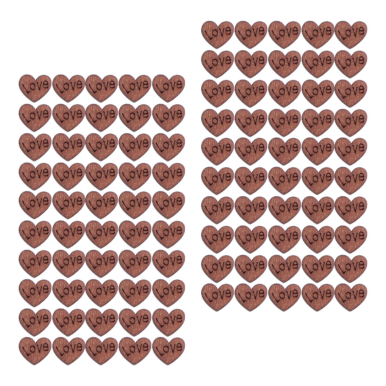 100Pcs/Bag Wooden Heart Decoration Innovative Hand Made DIY Handcraft for Home view 7