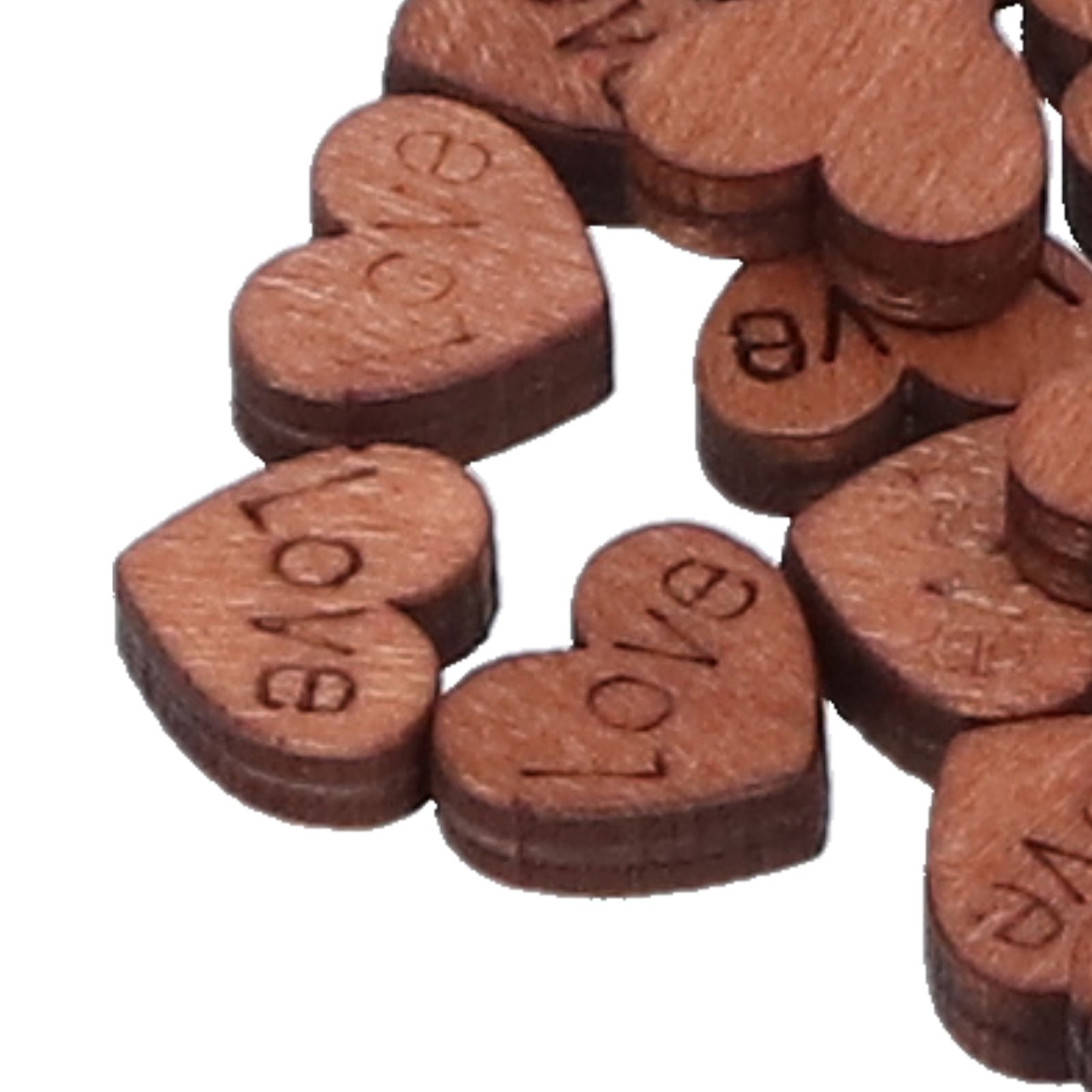 100Pcs/Bag Wooden Heart Decoration Innovative Hand Made DIY Handcraft for Home view 14