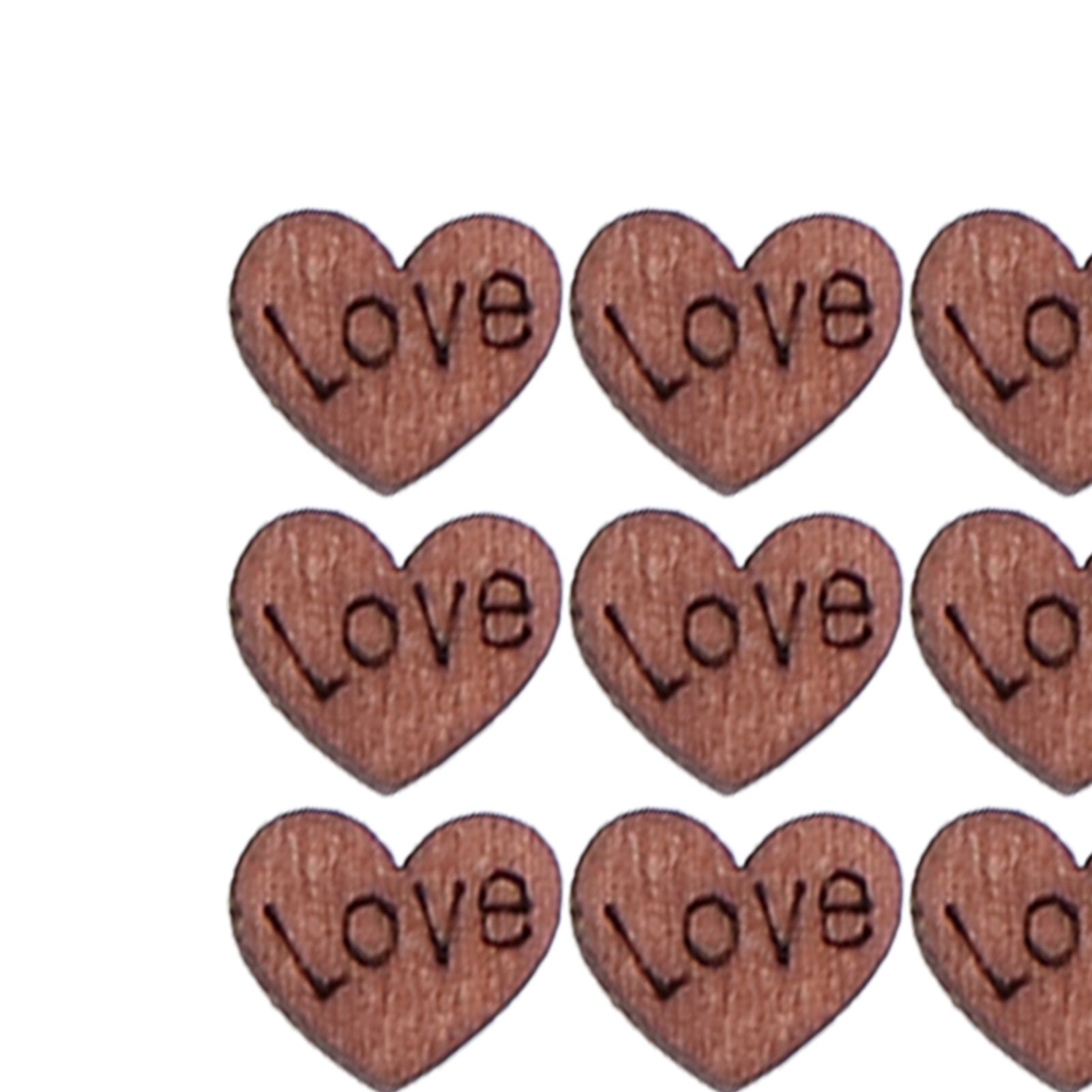 100Pcs/Bag Wooden Heart Decoration Innovative Hand Made DIY Handcraft for Home view 15