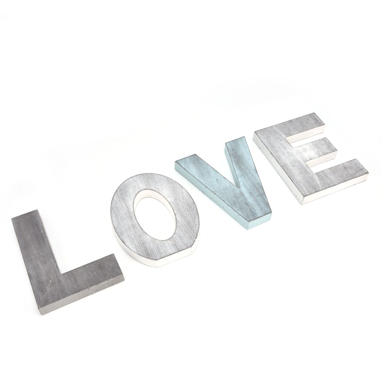 4pcs Wood Block Cutout Letters Sturdy Vintage Rustic Kitchen Decoration Wall view 4