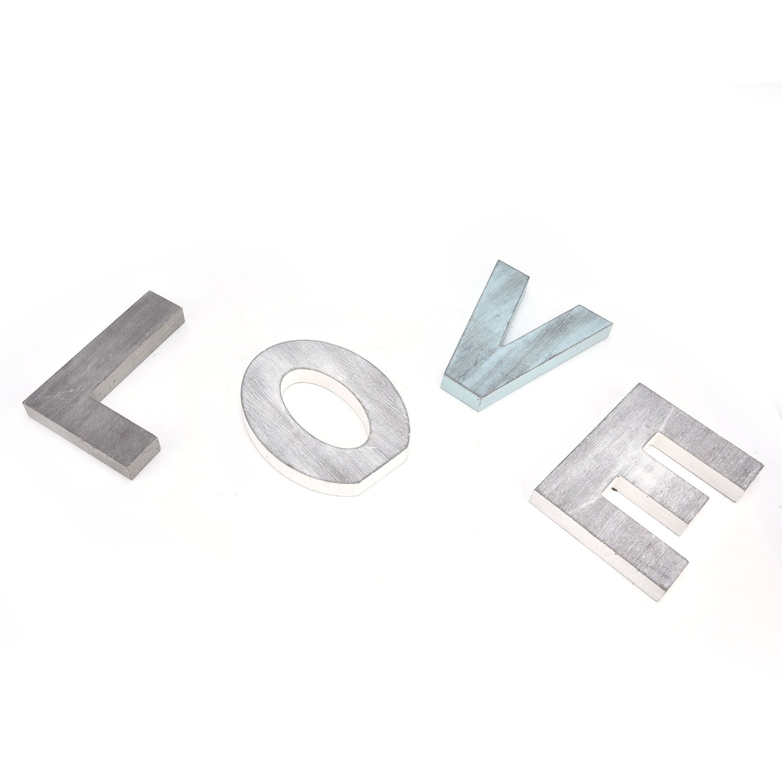 4pcs Wood Block Cutout Letters Sturdy Vintage Rustic Kitchen Decoration Wall view 5